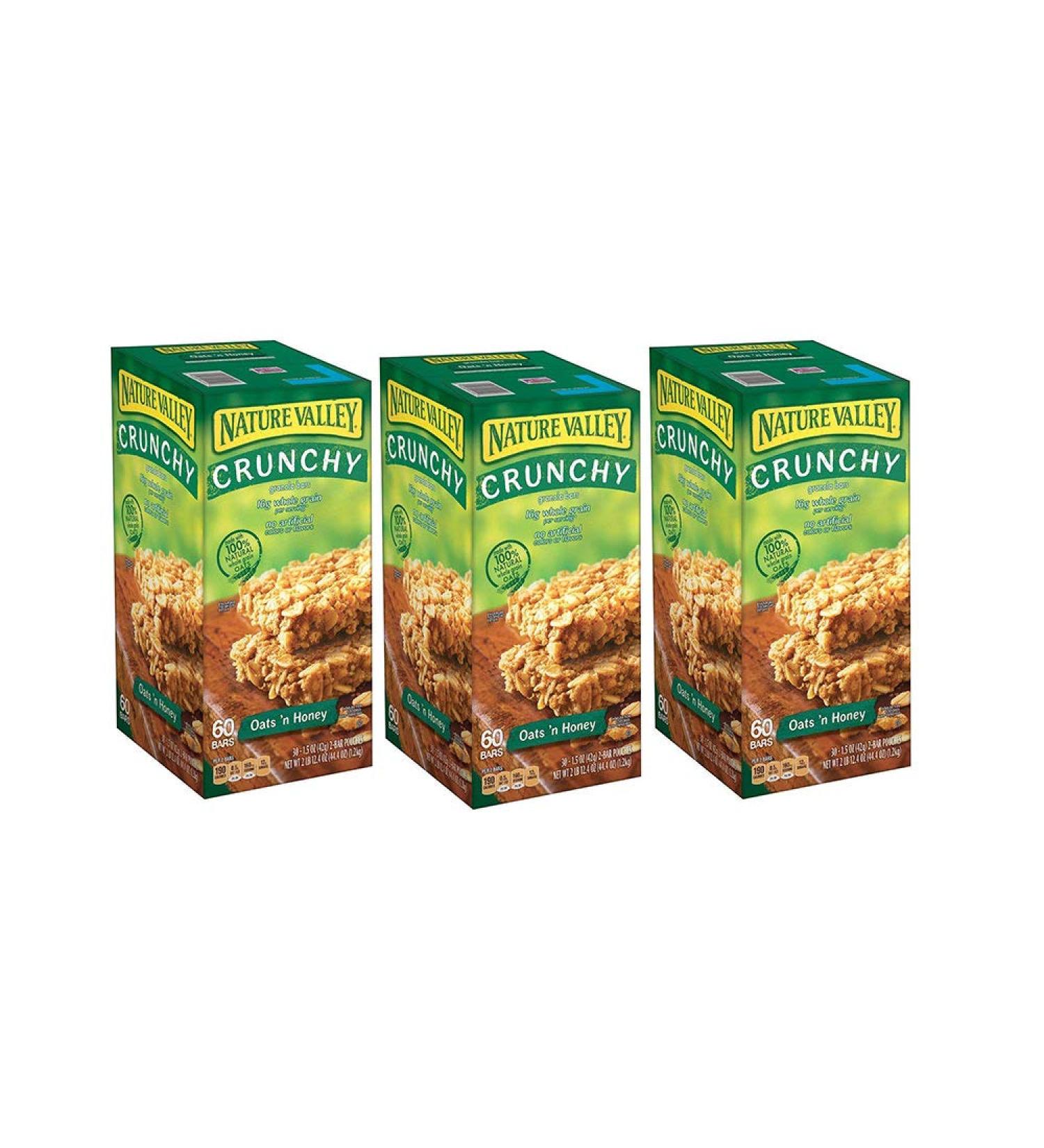 Nature Valley Oats 'N Honey Granola Bars 60 Bars (3 Boxes)