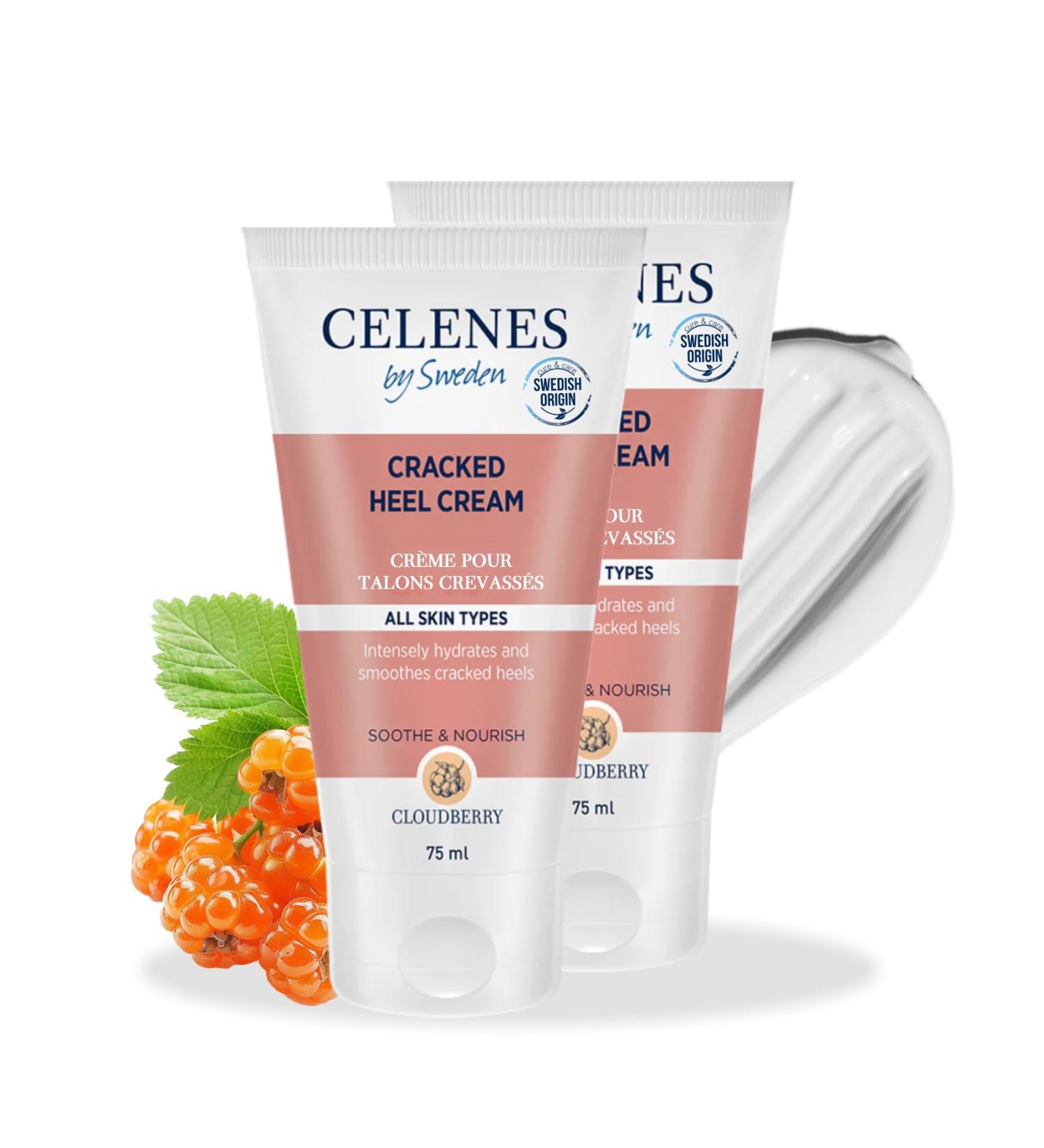 Celenes By Sweden Damaged Heel Cream 75ml (Pack 2) - Foot Care Advanced Repair Formula With Urea Avocado & Almond Oil Foot Creams Vegan Very Dry And Damaged Foot Cream - Buy Online on GoSupps.com