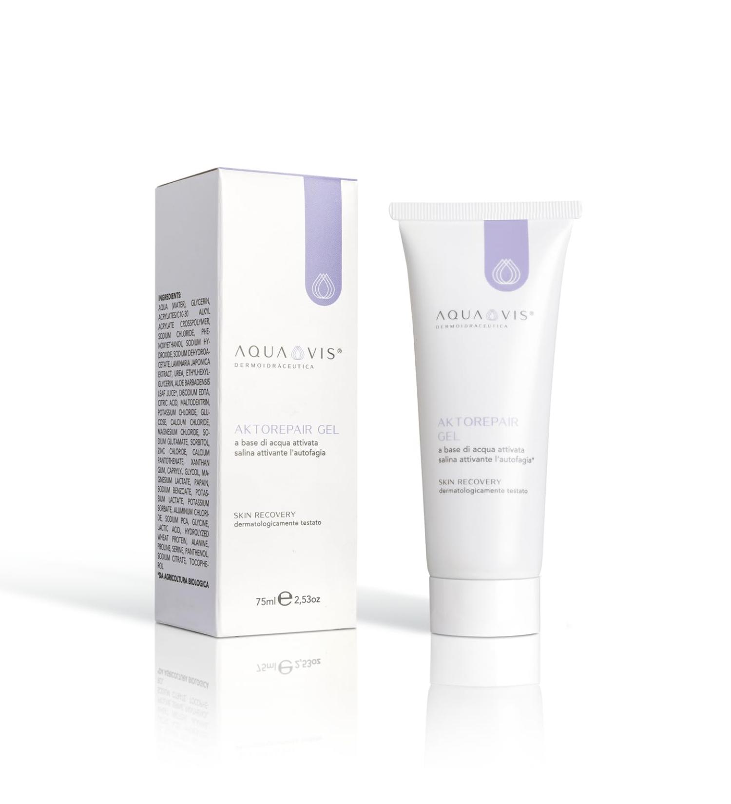  Aquavis Aktorepair Gel | Regenerating gel for damaged and dry skin with hyaluronic acid and natural extracts - 75 ml | Aquavis - Buy Online on GoSupps.com