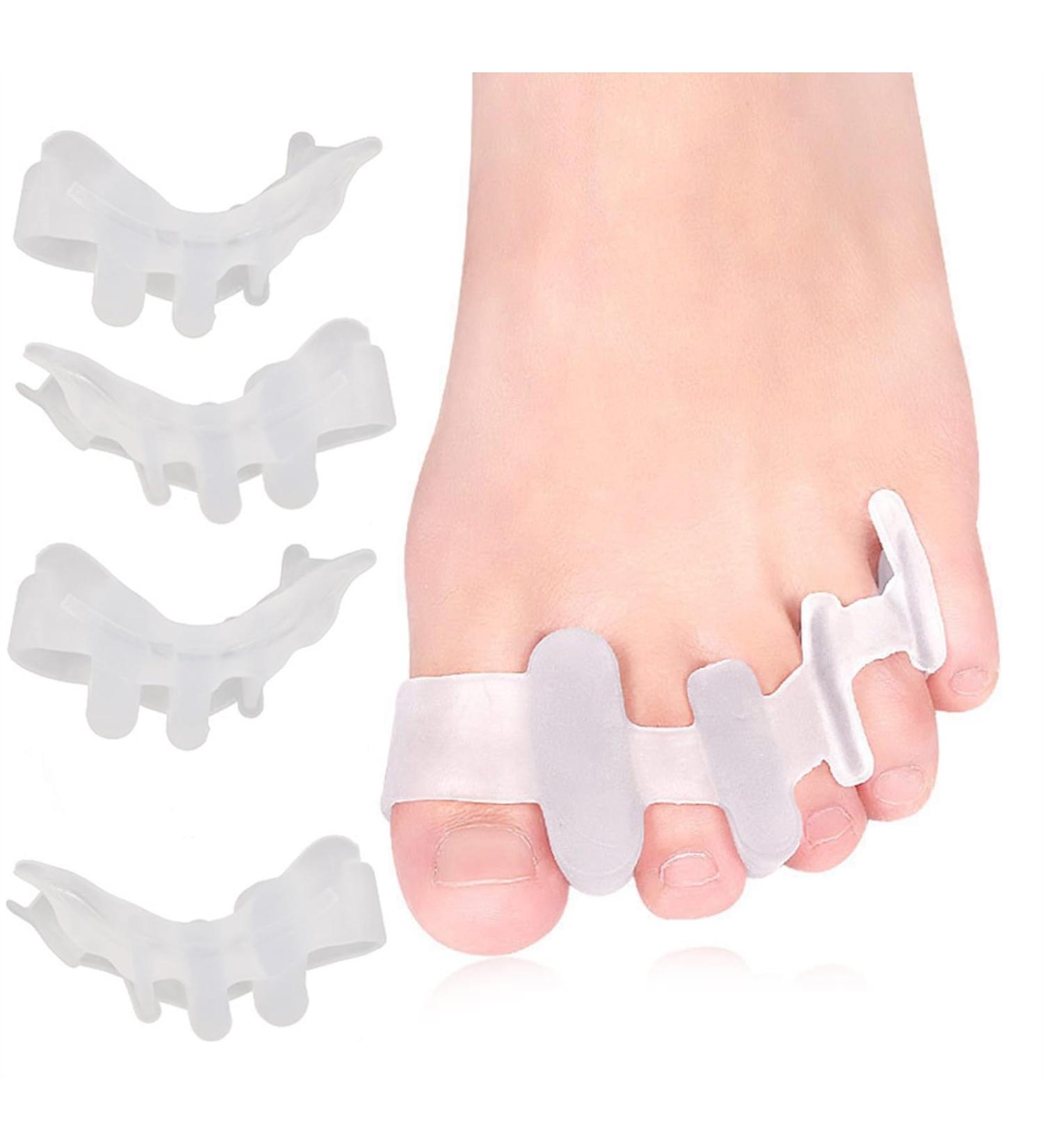 Toe Separator Silicone for All Toes - Hallux Valgus Correction | Soft Gel BPA-Free 2 Pairs - Buy Online on GoSupps.com
