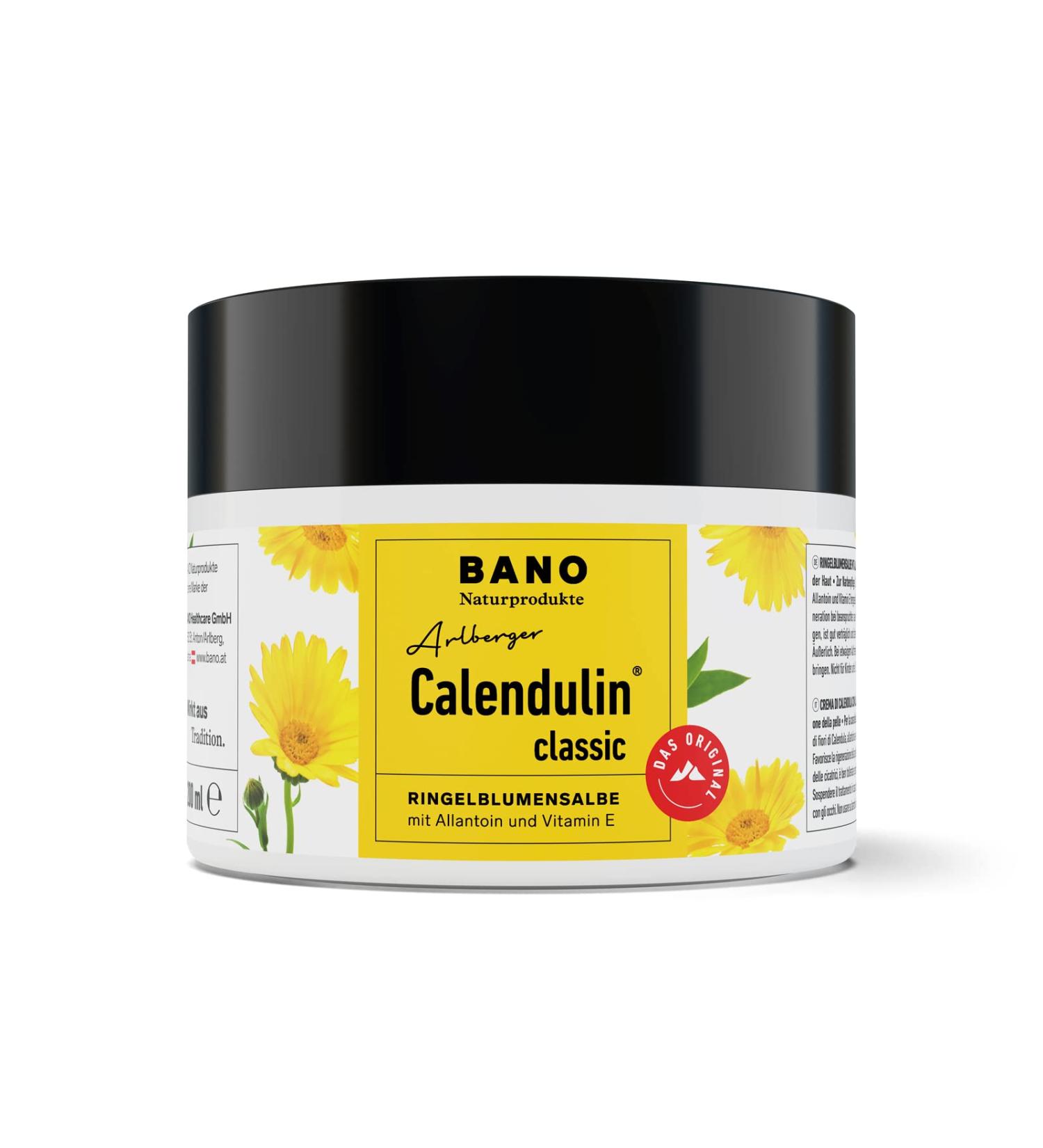 BANO Arlberger Calendulin Calendula Ointment - 200ml for Dry Skin Wound Healing & Scars with Vitamin E - International Shipping Available - Buy Online on GoSupps.com