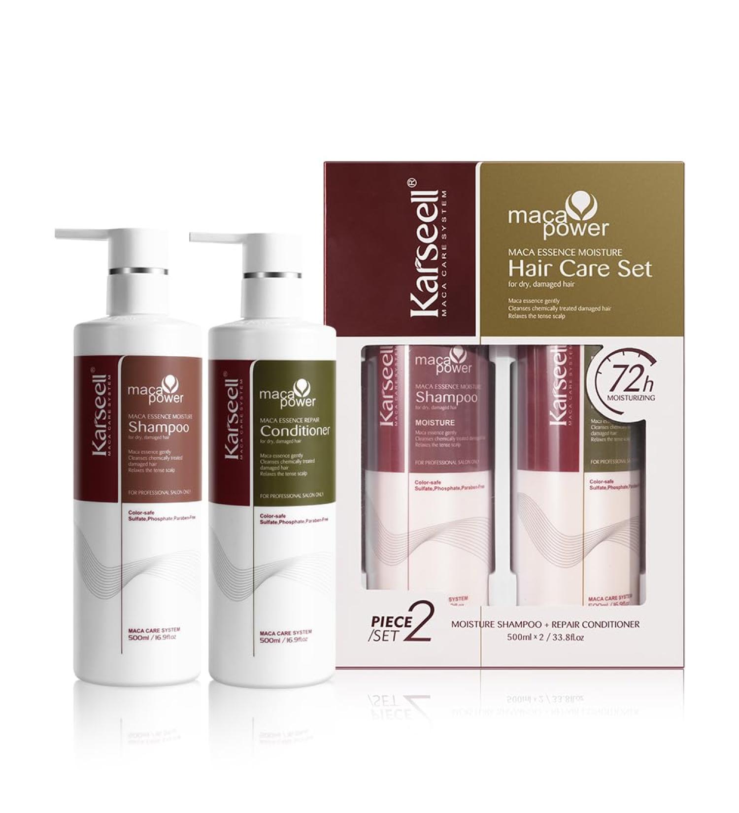 Shop Karseell Collagen Hair Treatment Set - Repair & Condition Dry Damaged Hair | 16.9oz Shampoo & Conditioner for All Hair Types | International Shipping Available - Buy Online on GoSupps.com