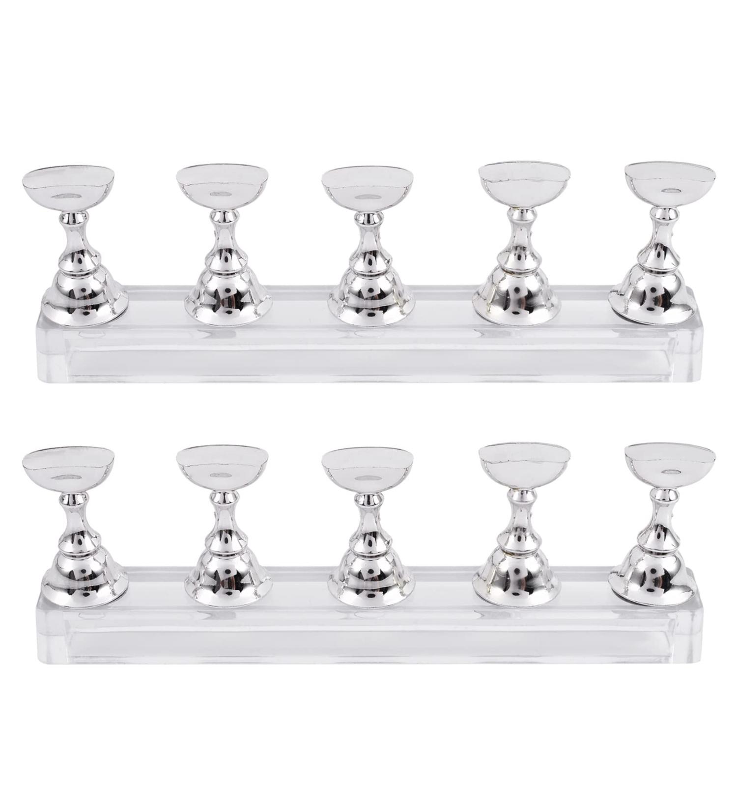 VENEKA 2X Magnetic Acrylic Manicure Tools Nail Practice Hand Nail Exercises Pedestal Nail Supplies Nail Tips Display Stand - Buy Online on GoSupps.com