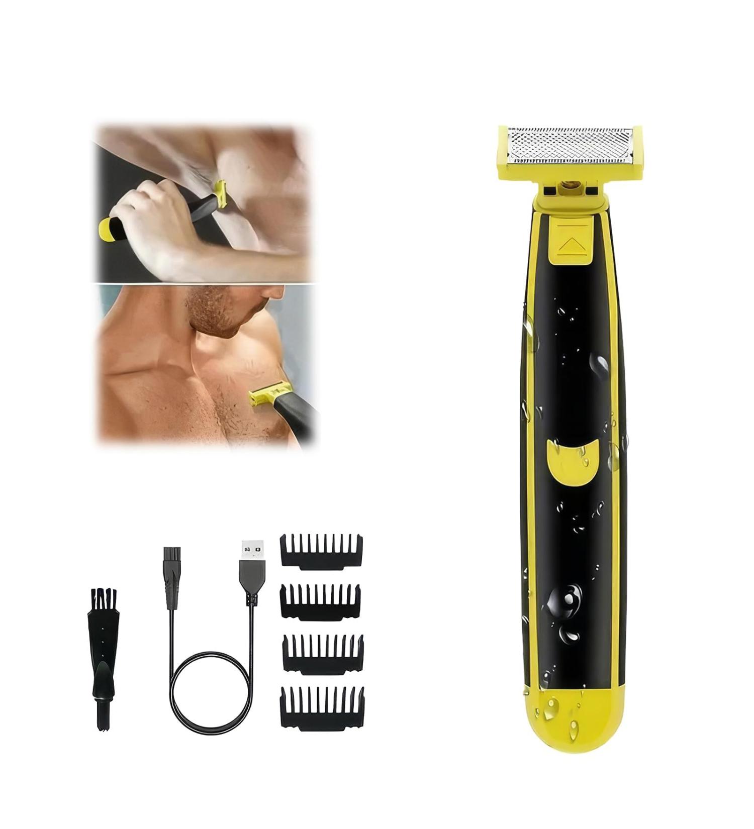 Buy Wet & Dry Electric Shaver for Men - 360 Face Hybrid Trimmer with 4 Interchangeable Heads | Durable & Non-Slip | Perfect Gift - Model #6 - Buy Online on GoSupps.com