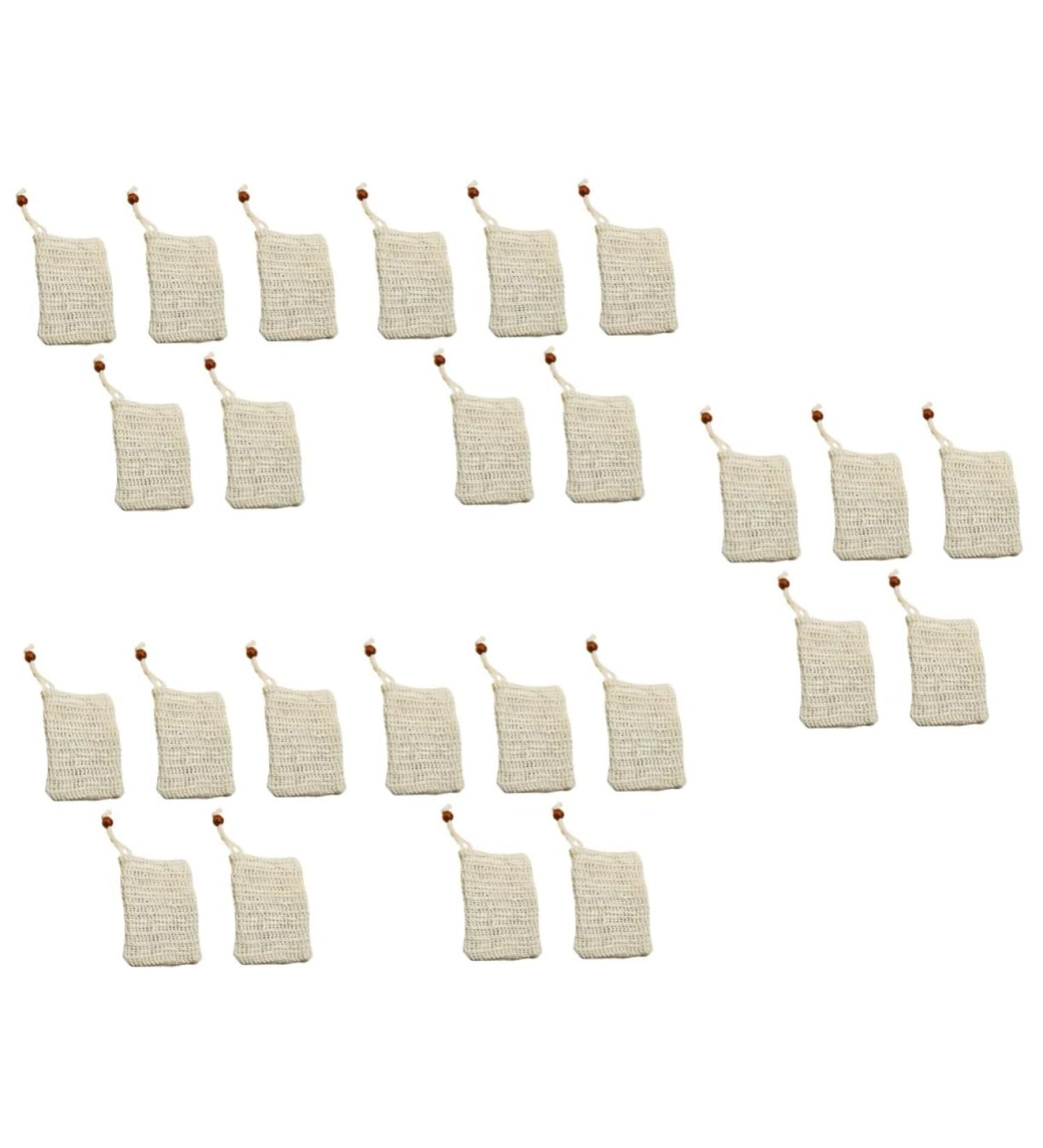 FRCOLOR 25 Pcs Soap Holder Net Pouch - Natural Sisal Soap Saver Bags for Face & Bath - Buy Online on GoSupps.com