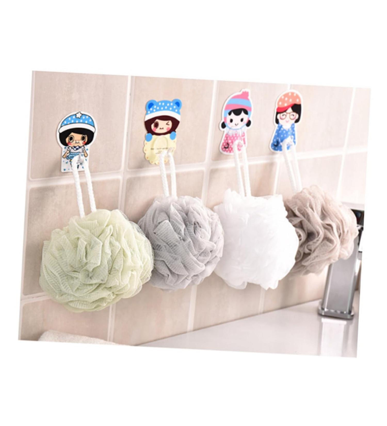 NOLITOY 4pcs Bath Sponge Set | Large Mesh Pouf Shower Ball | Soft & Durable Bath Sponges for Luxurious Cleansing - International Shipping Available - Buy Online on GoSupps.com