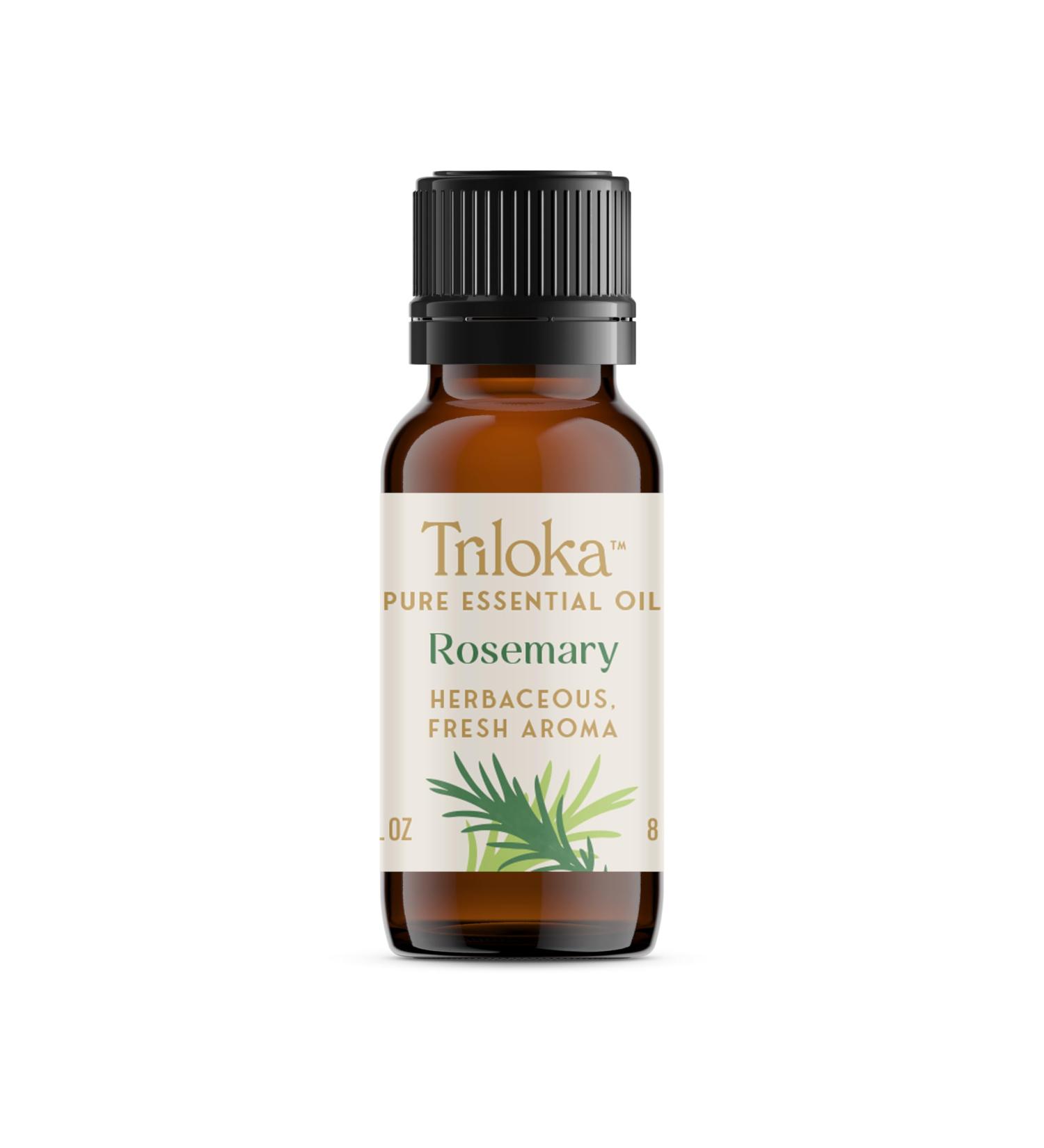 Rosemary - Triloka Aromatherapy Essential Oil - 1/3 Ounce Bottle