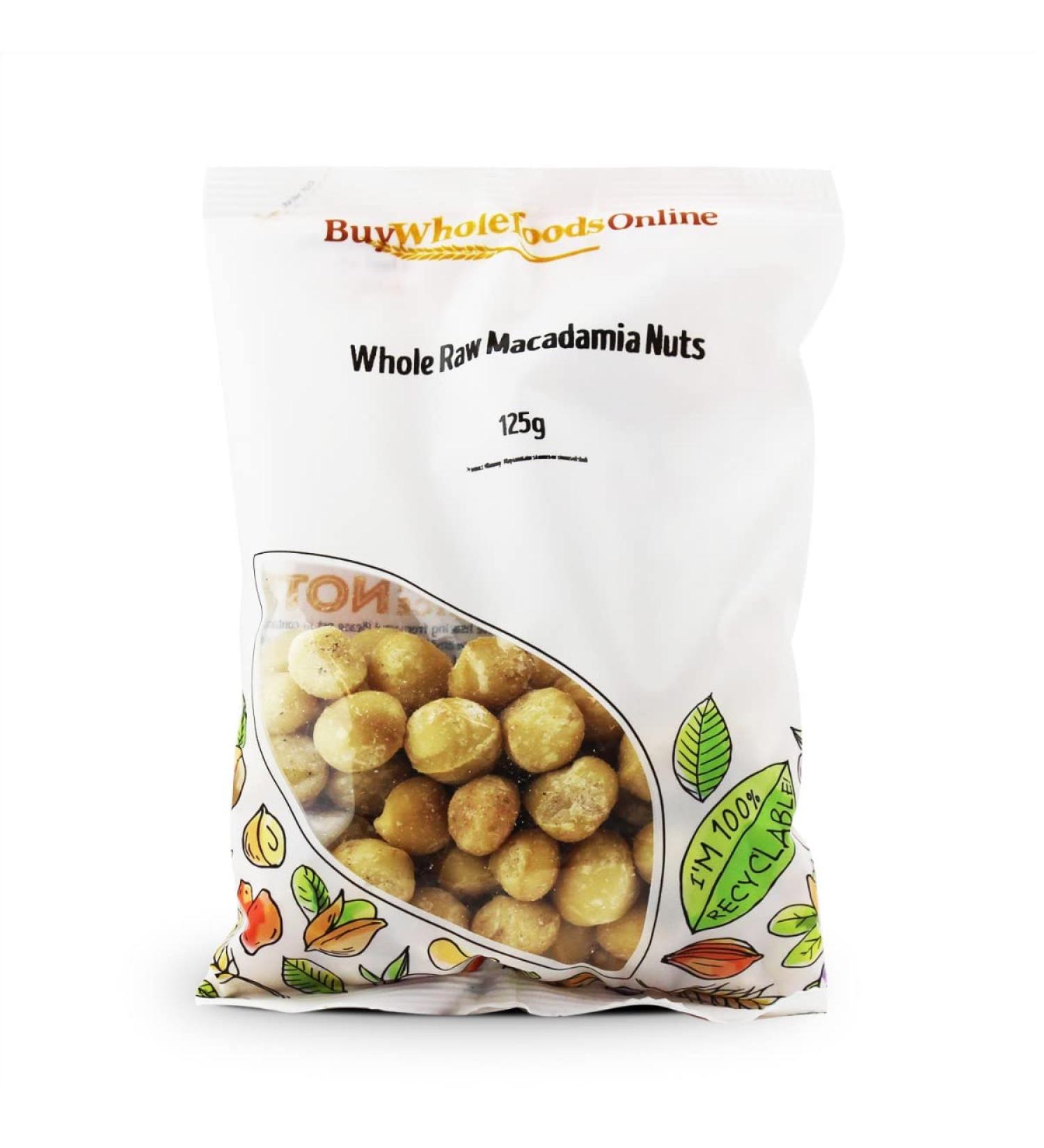 Whole Raw Macadamia Nuts 125g (BWFO)