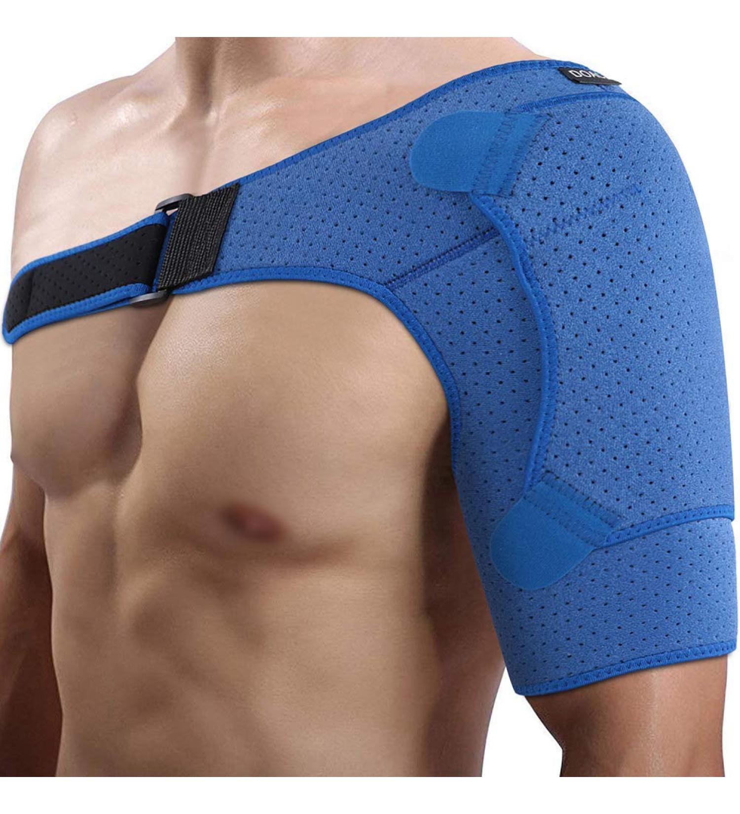 Rotator Cuff Shoulder Brace Support - Unisex, Blue, L/XL (Chest 38-51in) - Buy Online on GoSupps.com