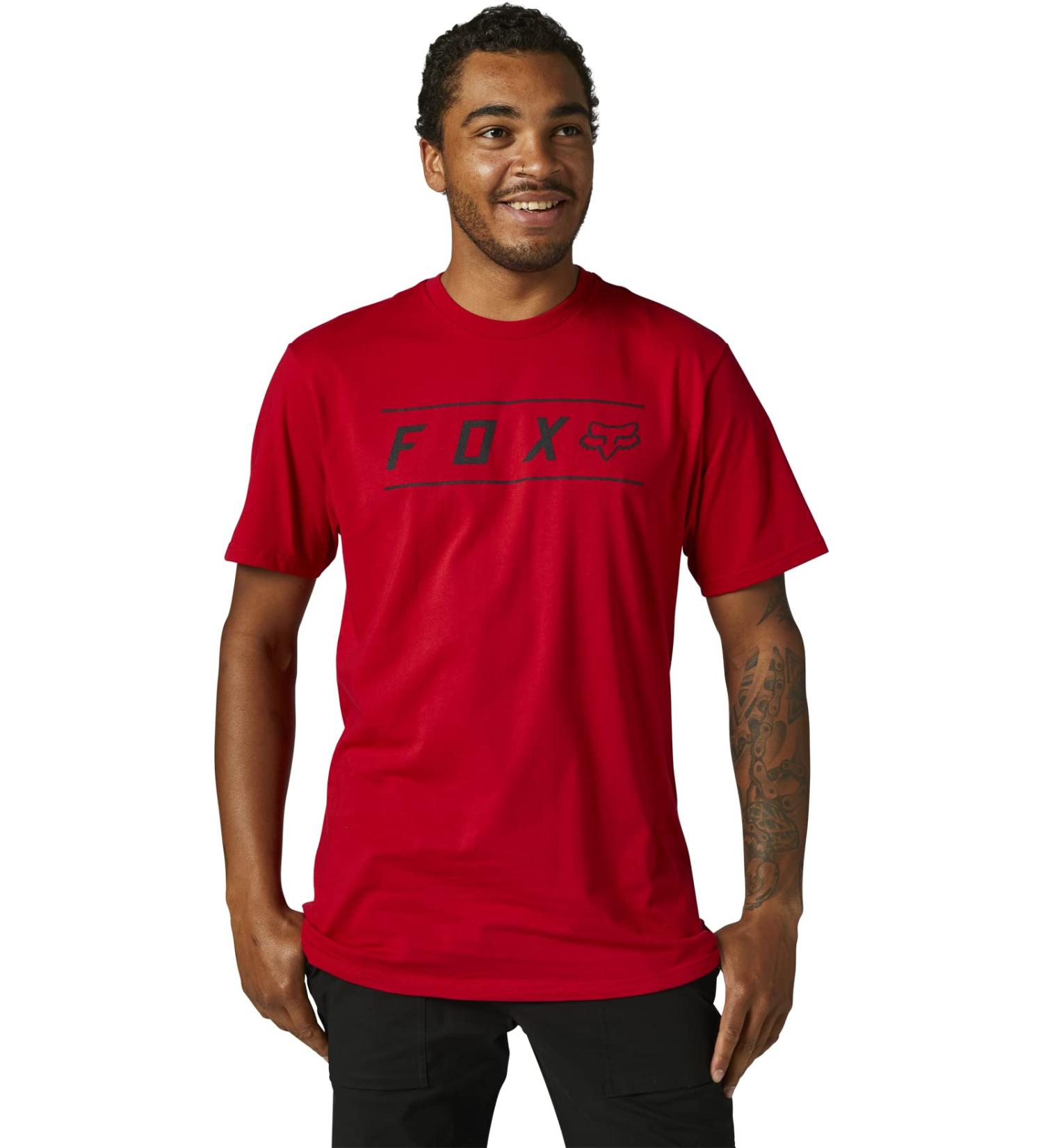 Fox Racing Men's Pinnacle SS Tee - Durable Red Motorcycle Clothing for Ultimate Performance - Buy Online on GoSupps.com
