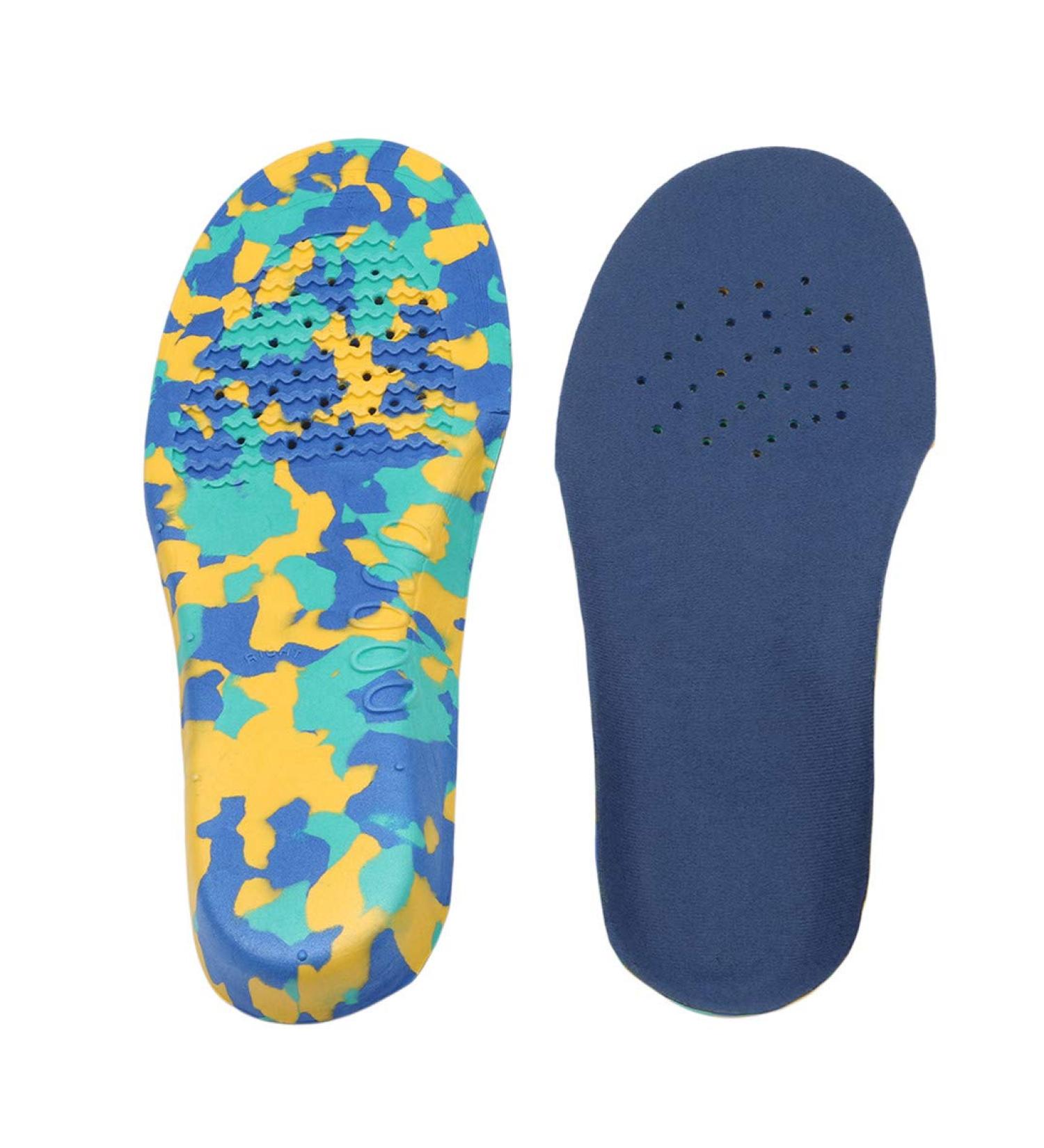 Weryffe children orthoses insole type legs arch support shoes pillows children feet valgus correction flat foot foot care (blue 32 34)