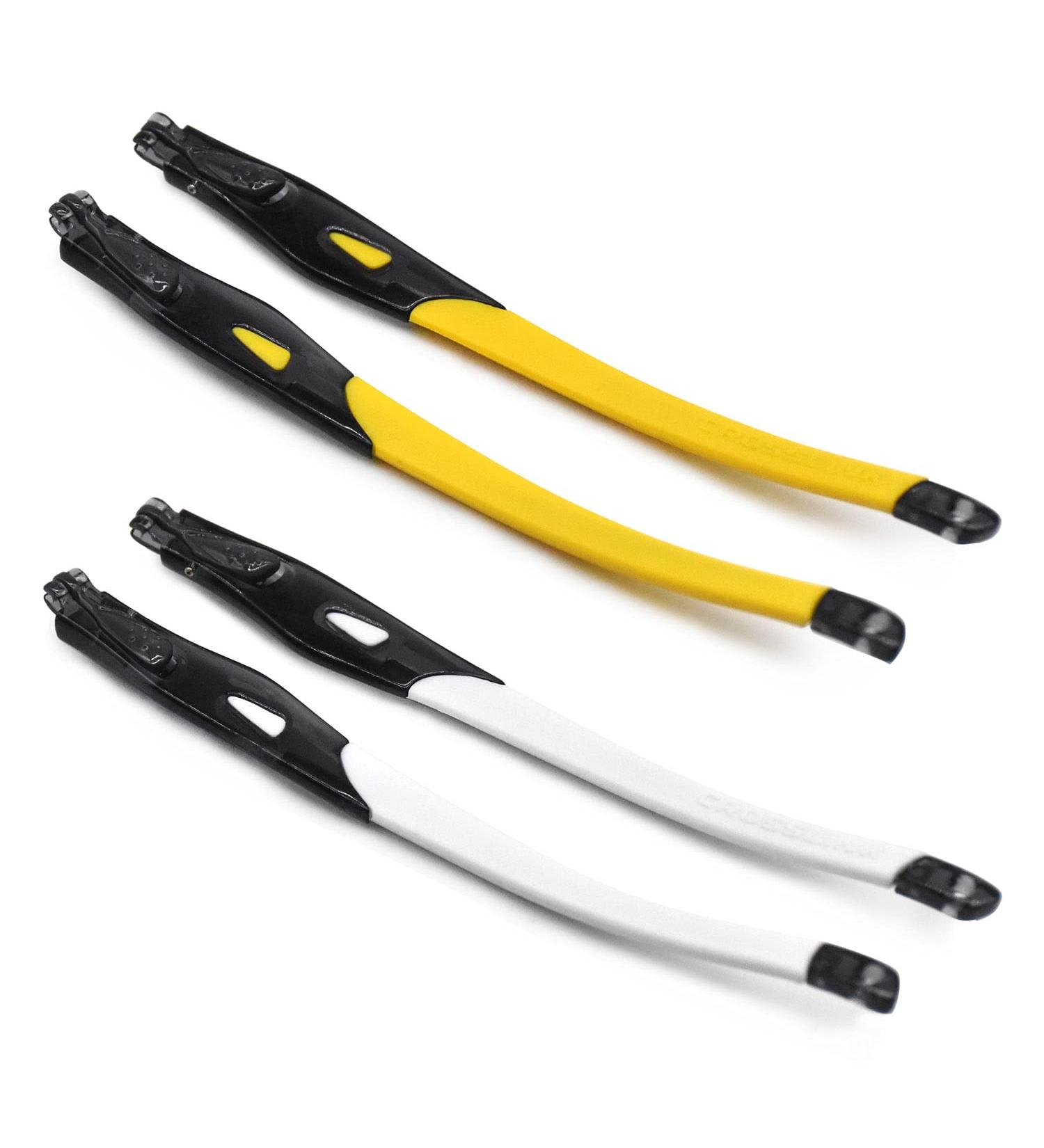 SOODASE 2 Pairs Rubber Replacement Legs for Oakley Crosslink Sweep/Switch - Clear Black Frame Yellow/White - Buy Online on GoSupps.com