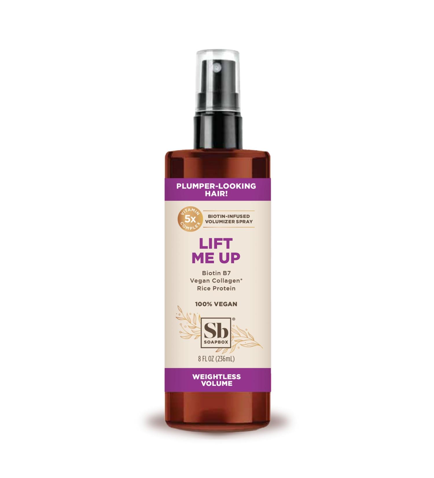 Soapbox Lift Me Up Volumizing Hair Treatment - Lightweight Biotin Hair Spray | Sulfate Free Silicone Free Vegan Color Safe - 8oz - Buy Online on GoSupps.com