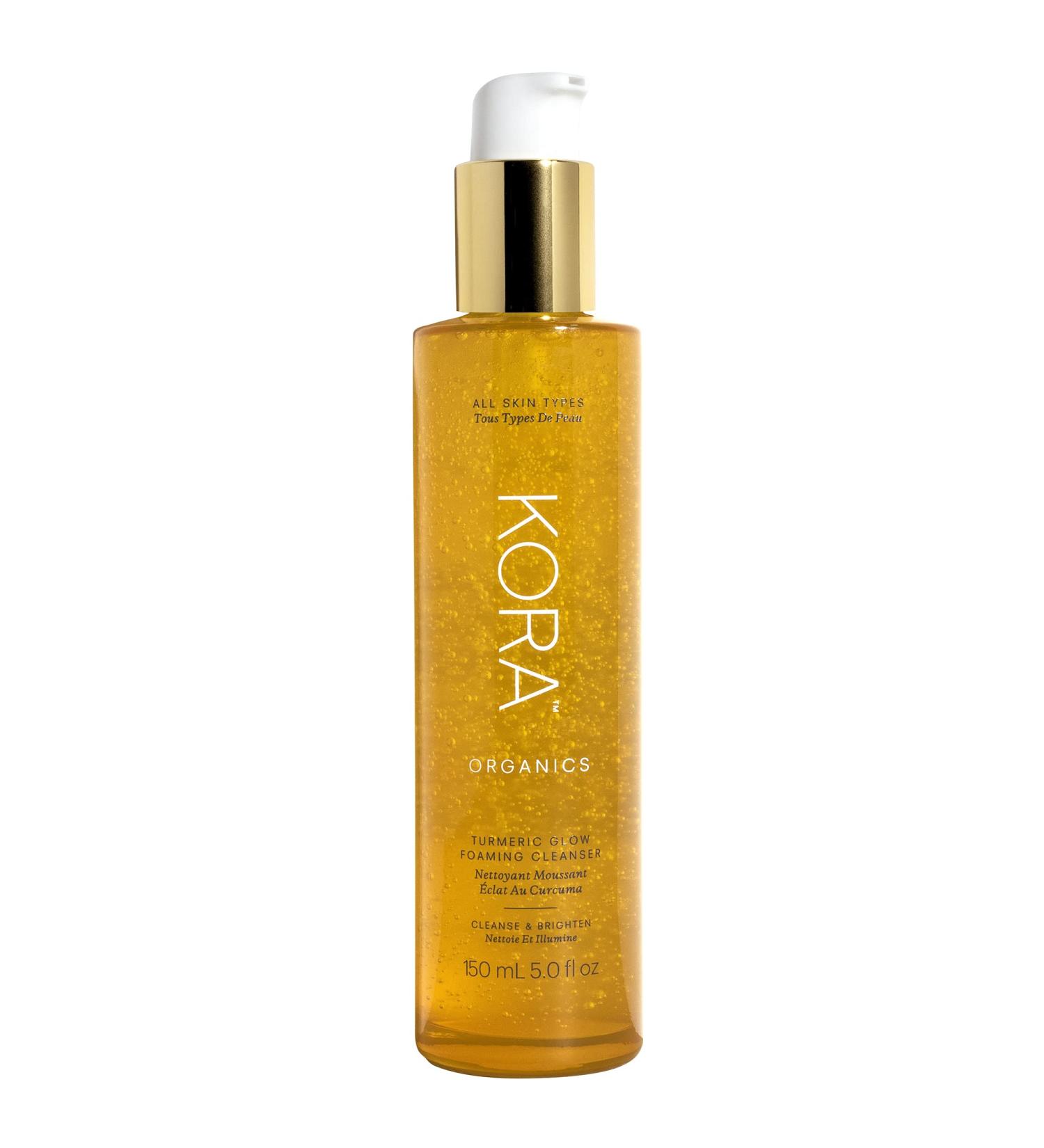 KORA Organics Turmeric Glow Foaming Cleanser - Certified Organic | Cruelty Free | 5.07 oz - Buy Online on GoSupps.com