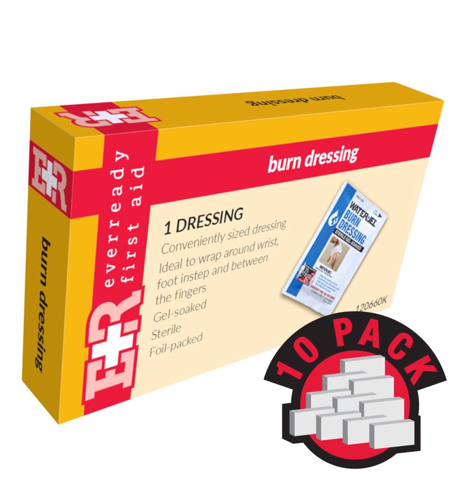 Ever Ready First Aid Burn Dressing 2" x 6" in Kit Unit Box 10 Count