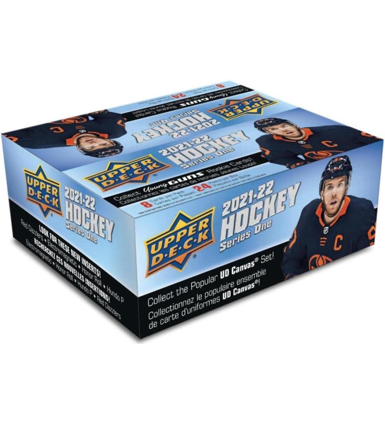 2021-22 Upper Deck Hockey Series 1 Retail Box - 24 Packs/8 Cards - 6 Young Guns - Buy Online on GoSupps.com