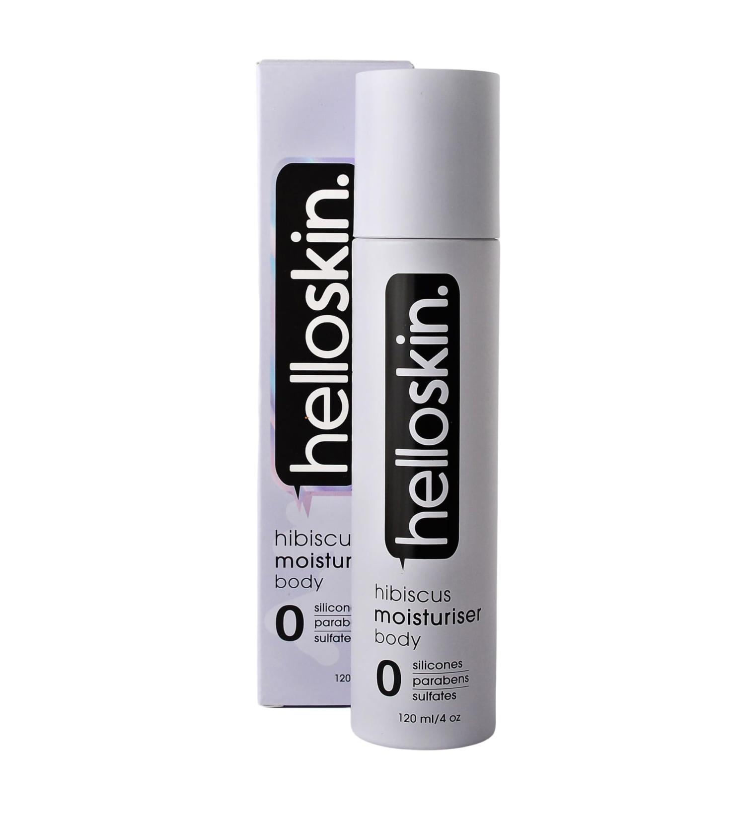 Helloskin Hibiscus Body Moisturiser 120ml | Long-Lasting Moisture for All Skin Types | Shea Butter Jojoba Oil Vitamin E & Hibiscus Extract | Improves Skin Texture and Natural Barrier Protection - Buy Online on GoSupps.com