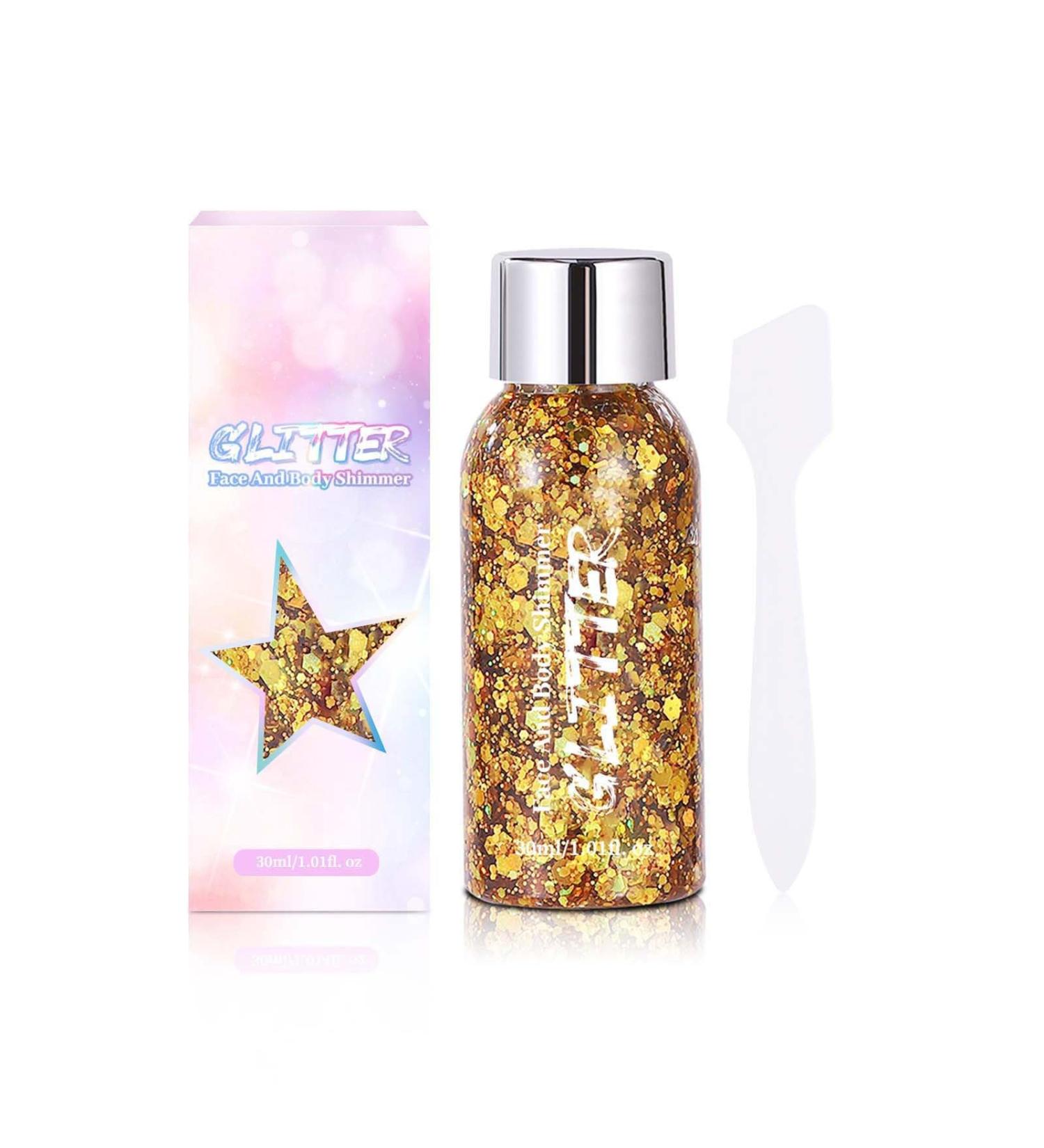  Generisch Holographic glitter gel for eyes face long-lasting shine strong adhesion for body eyes lips hair nails and body Christmas and party decoration 30 - Buy Online on GoSupps.com