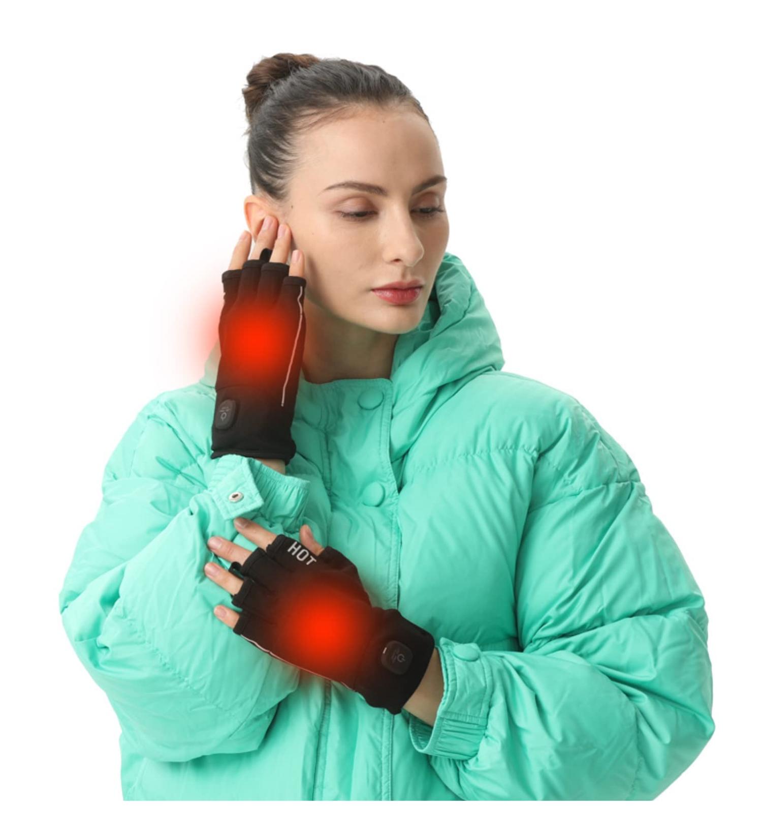 Rechargeable Wireless Fingerless Heated Writing Gloves,Heated Work Gloves for Men and Women,USB Heated Gloves Suitable for Work, Play, Ski, Bike, Hiking, Outdoor Adventure 4.3*7 ing(M) - Buy Online on GoSupps.com