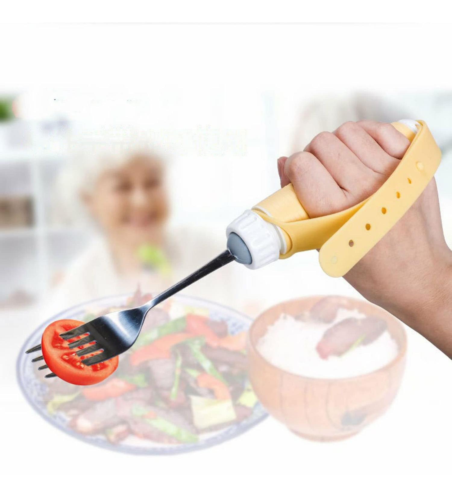 Zdcdy Auxiliary Tableware for The Elderly Adaptive Utensil Eating Meal Spoon/Fork Easy to Use Stainless Steel Auxiliary Cutlery Bends to Any Angle for The Disabled Hemiplegia Rehabilitatio Forks - Buy Online on GoSupps.com