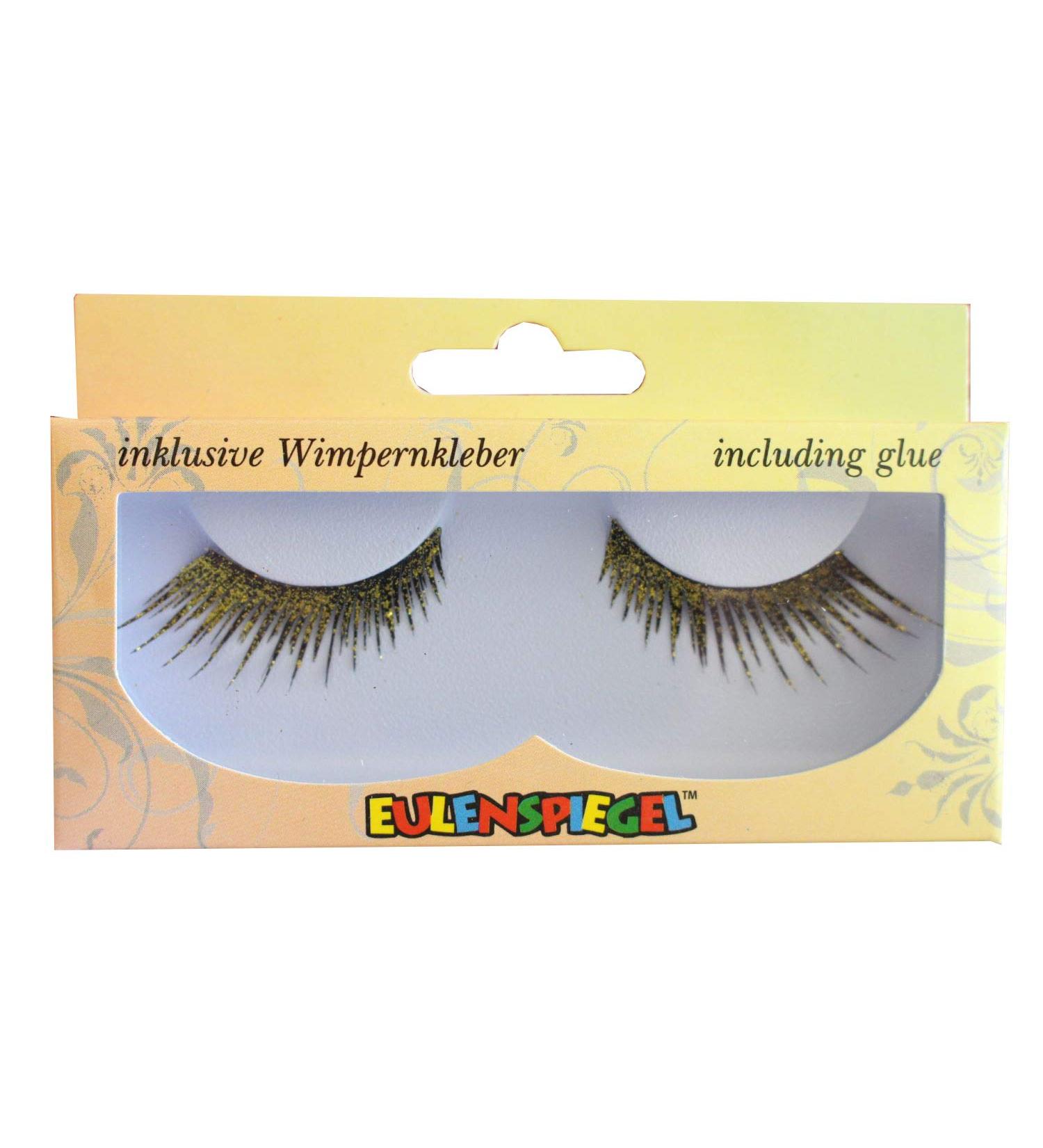 Buy Eulenspiegel 000786 Black & Gold Eyelashes | 1ml Special Glue & Instructions | International Shipping Available - Buy Online on GoSupps.com