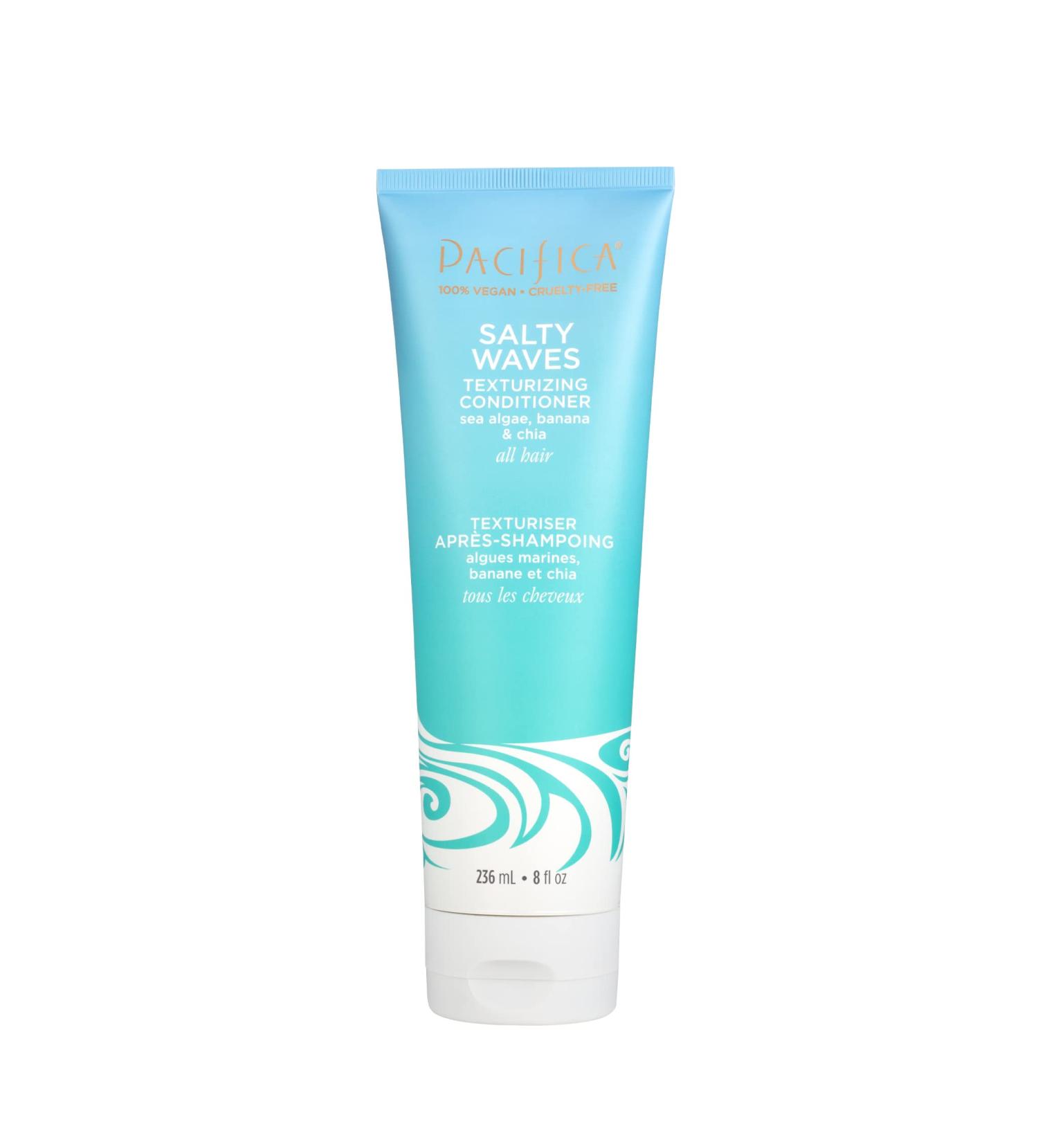 Pacifica Beauty Salty Waves Texturizing Conditioner with Banana Scent - Vitamin B, E for Beachy Waves | Sulfate-Free, Vegan & Cruelty-Free - Buy Online on GoSupps.com