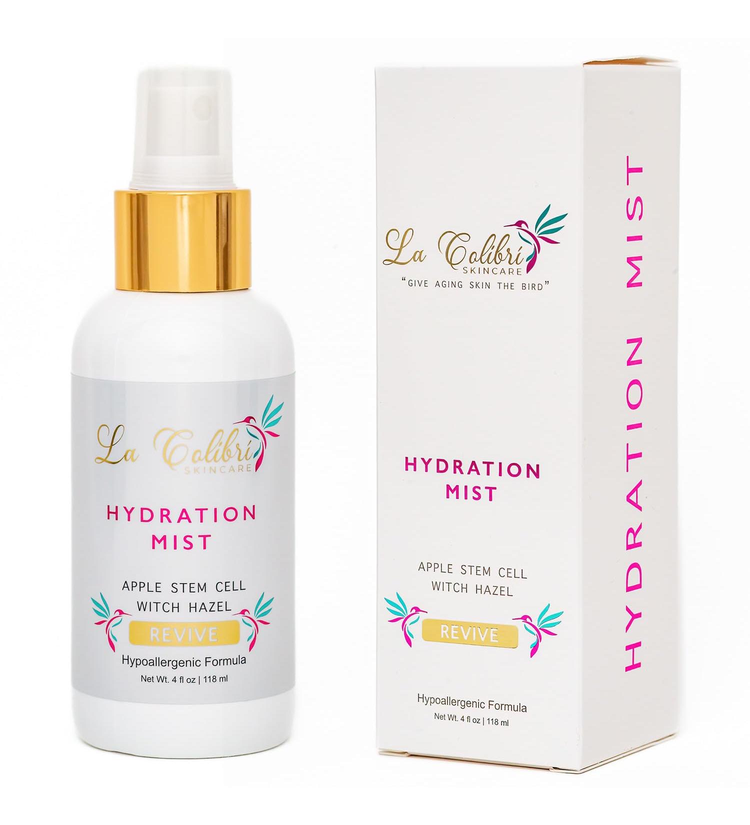 Revive Hydrating Mist Spray - 3-in-1 Vegan Facial Toner Makeup Setting Spray & Hydration Boost with Apple Stem Cell & Antioxidants - 4 Oz - Buy Online on GoSupps.com