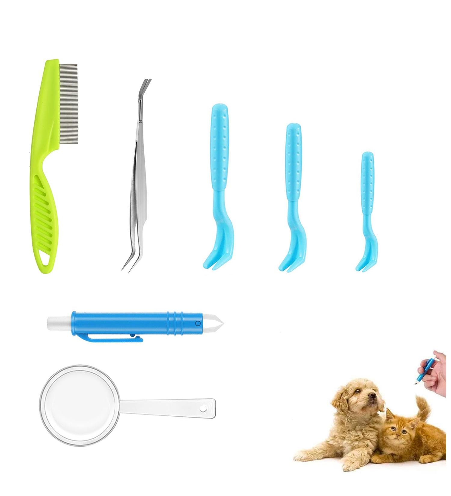 Niserelesa Dogs Tick Hooks 3xTick Lever 1xTick Tongs Dogs Children 7 St ck