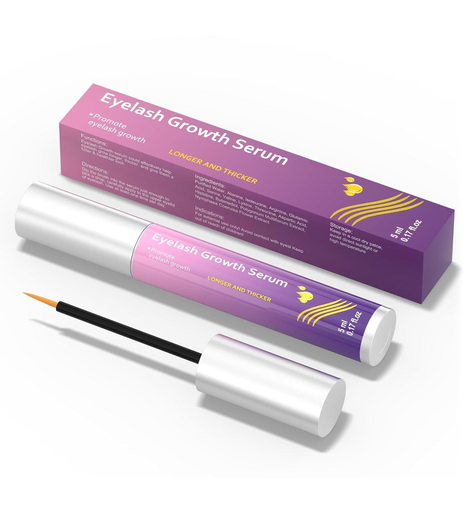 Premium Eyelash Growth Serum Thicker and Fuller Lashes Non-Irritating Formula- Green - Buy Online on GoSupps.com