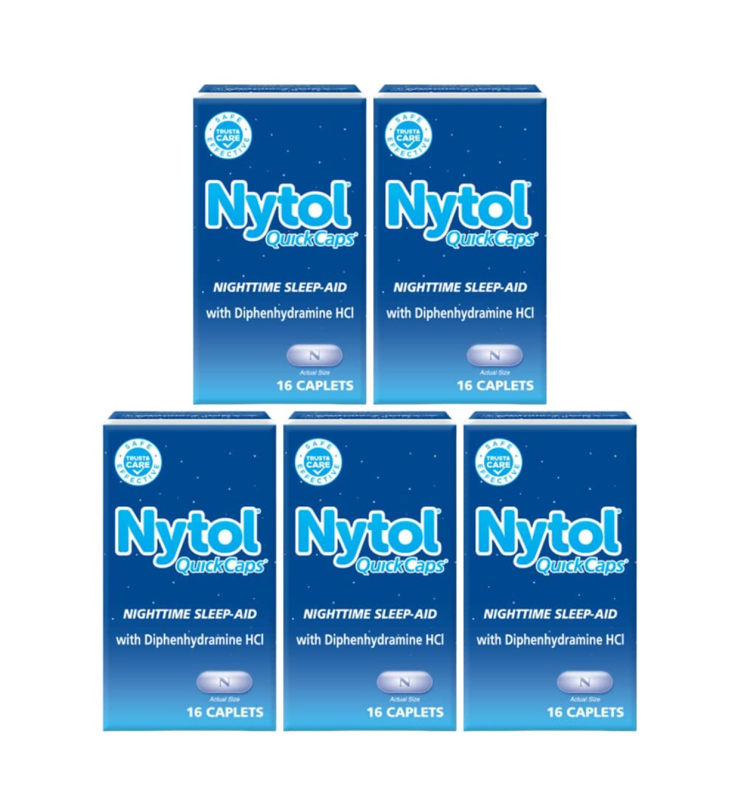 Nytol QuickCaps 16 Caps (Pack of 5) - Buy Online on GoSupps.com