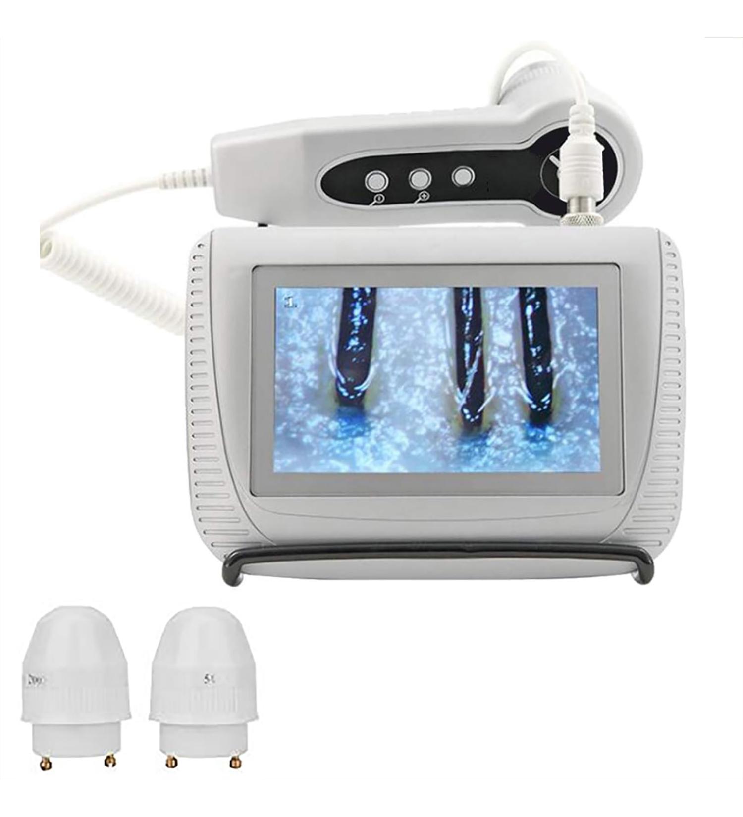 Rchargeable Skin Diagnosis Hair Analyzer 50X Three Spectra and 200X Magnification Skin Detector with 5 Inch Digital LCD Screen for Home Beauty Salon Spa - Buy Online on GoSupps.com