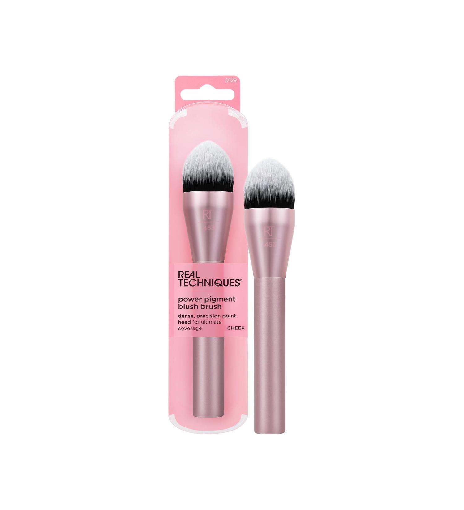 Real Techniques Power Pigment Blush Makeup Brush Cheek Brush For Liquid and Cream Blush Dense Synthetic Bristles Unique Pointed Shape For Precise Application Vegan and Cruelty Free 1 Count - Buy Online on GoSupps.com