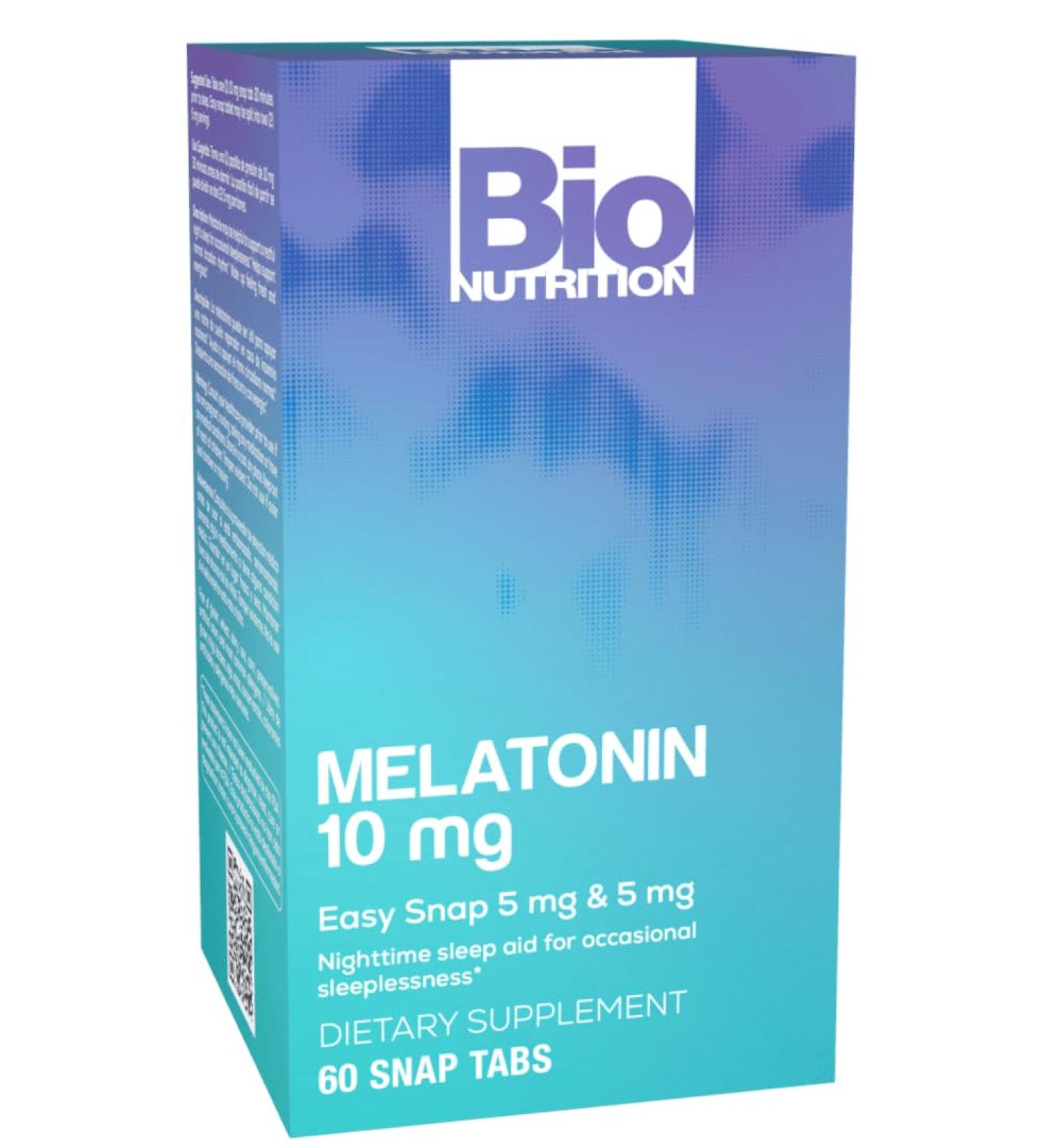 Bio Nutrition Melatonin 10 Mg Tablets 60 Count - Buy Online on GoSupps.com