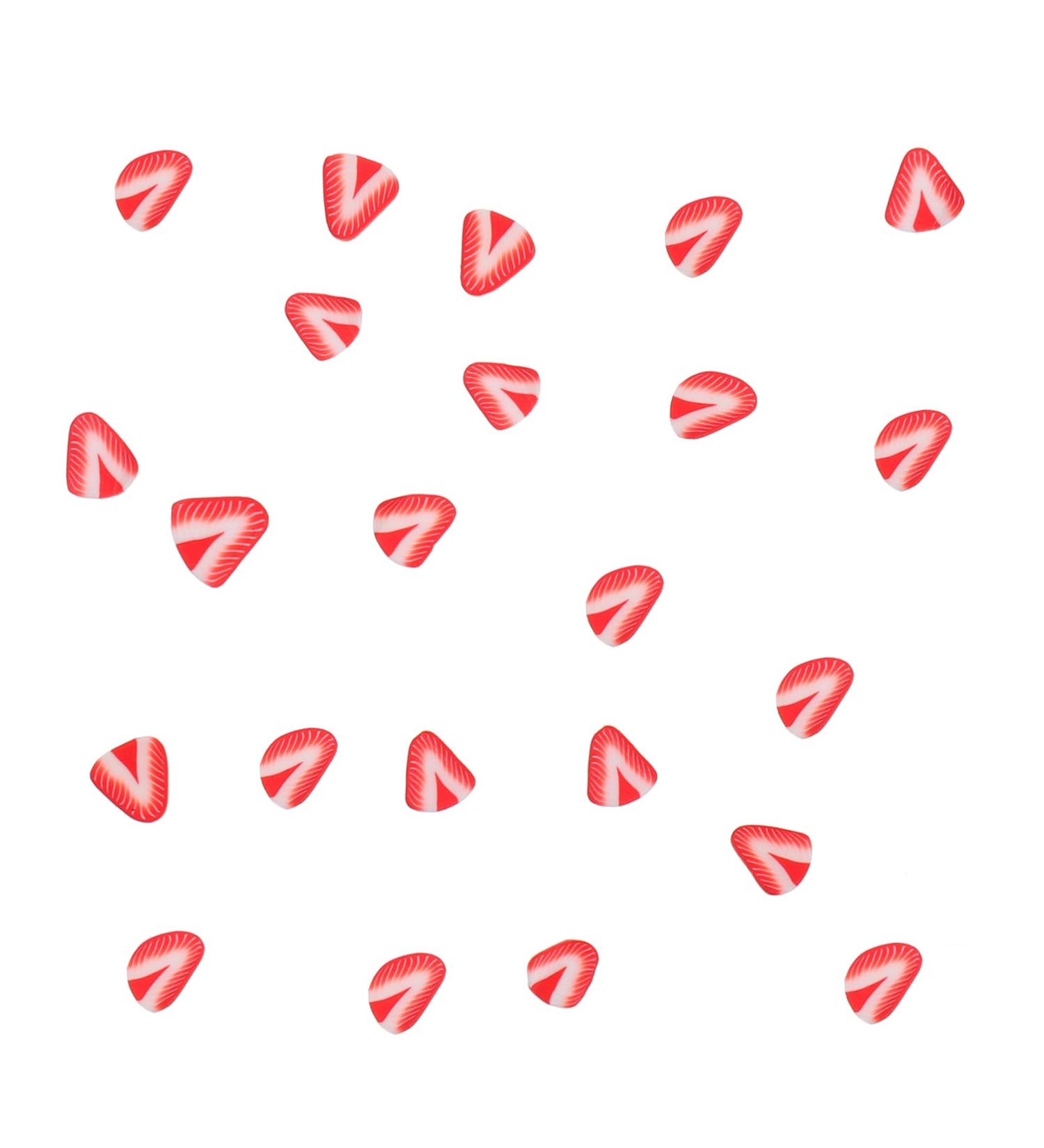 Healeved 3pcs Strawberry Nail Stickers Nail Slices for Nail Art DIY Nail Art Slices 3d Fruit Nail Sticker Nail Beauty Filler Supplies Nail Clay Polymer Clay Nail Flakes Red Manicure 0.5x0.5x0.2cmx3pcs Redx3pcs - Buy Online on GoSupps.com