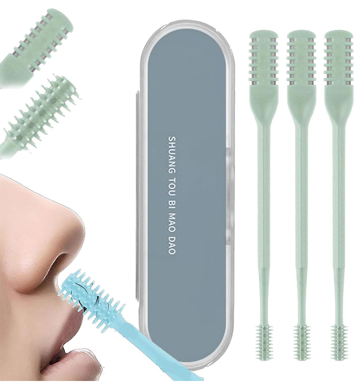 Upgraded Nostril Hair Remover Tool Portable Nasal Hair Cutter 360 Degree Rotating Double Head Nose Hair Trimmer Manual Nose Hair Trimmer for Women Men 3pcs-green - Buy Online on GoSupps.com