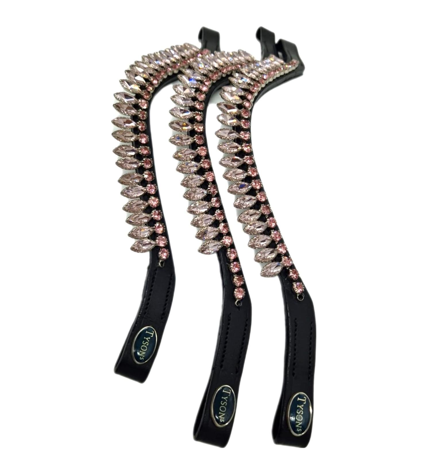 Buy Tyssons Breeches Drop Herring Strap Strass Drops Rosa Blue Leather Bridle for Minishetty Shetty VB WB X Full Thoroughbred - Pink & Black Glitzer - Buy Online on GoSupps.com