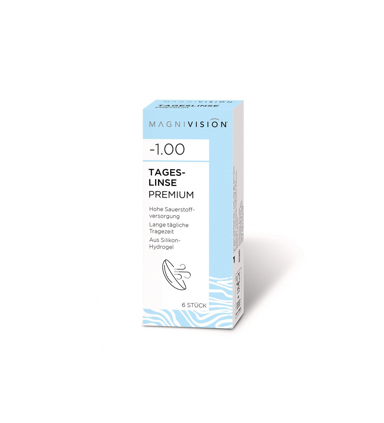 Buy Magnivision Premium Daily Lenses -6 Soft Contact Lenses -3.00 Dpt Silicone Hydrogel UV Filter Preservative-Free - Buy Online on GoSupps.com
