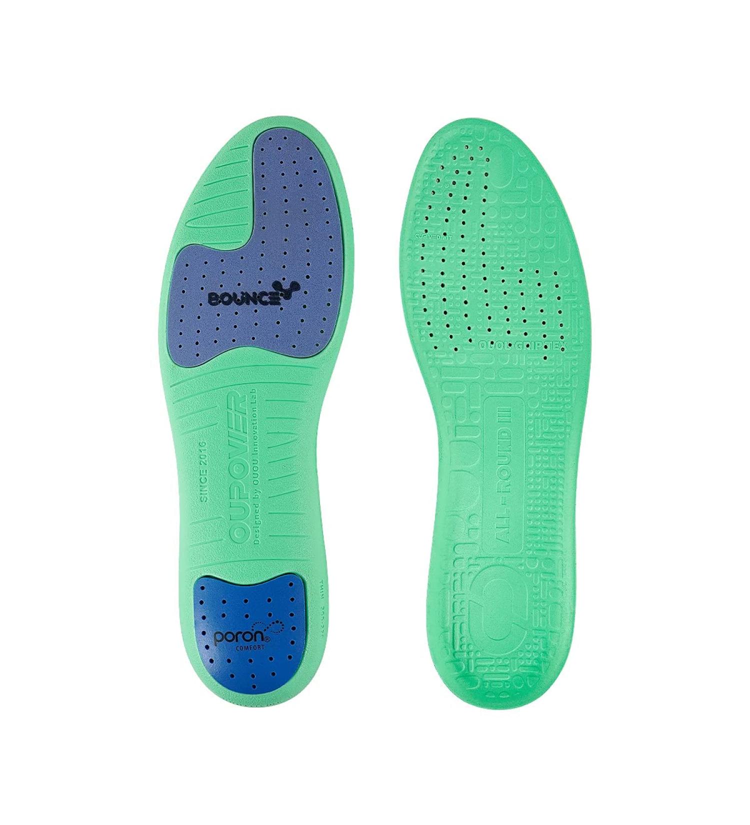 OUPOWER Slim Thick Soccer Cleat Insoles Gen3 - Green Tornado (US8.5-9) - Buy Online on GoSupps.com