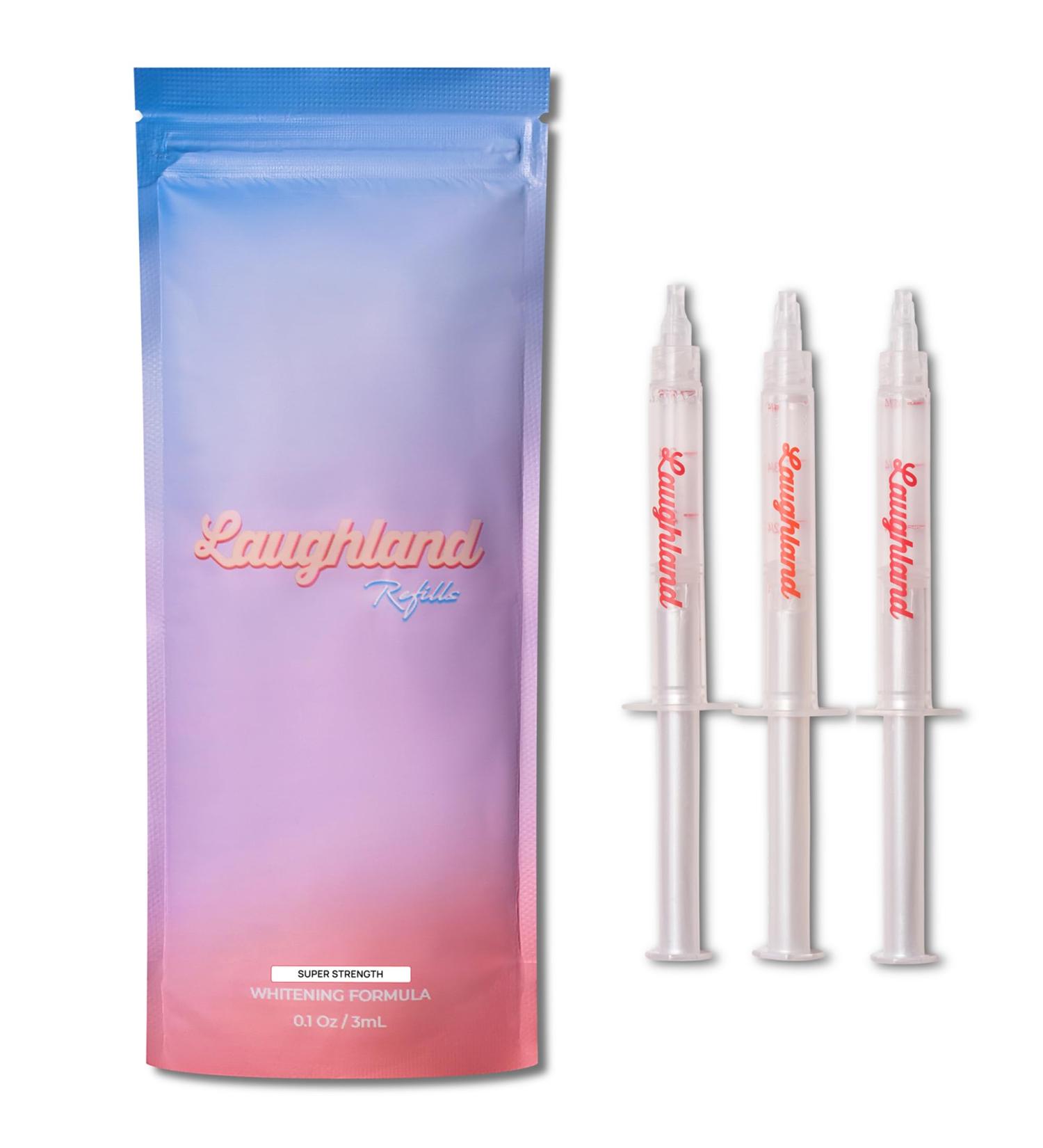 Laughland Super Strength Teeth Whitening Gel 3 Pack Tooth Whitener 11% Hydrogen Peroxide Glycerin Aloe Vera & Mint at Home Dental Care Travel Friendly 6 Treatments Super Strength 2.93 Fl Oz (Pack of 3) - Buy Online on GoSupps.com