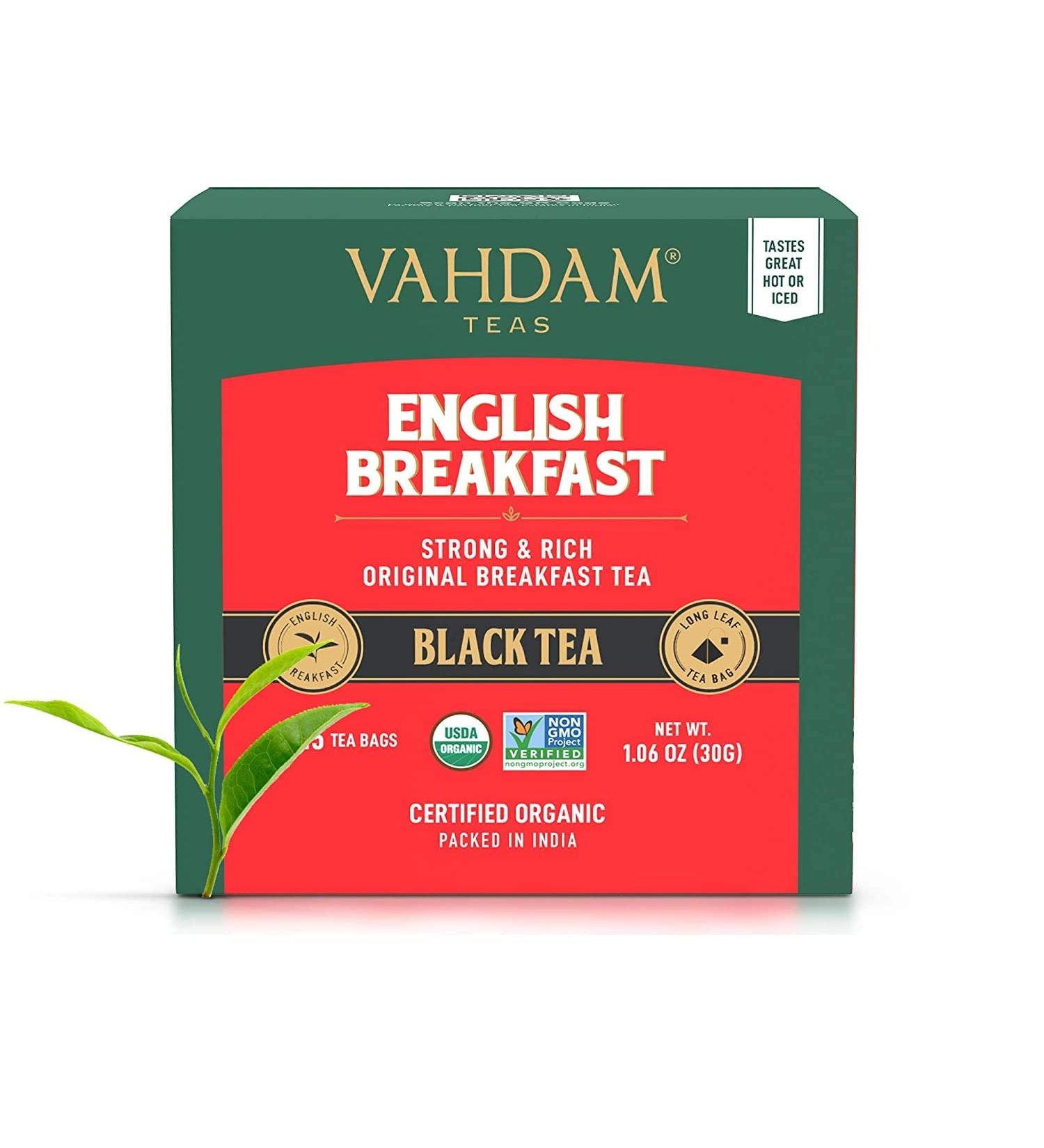Vahdam Maharaja Breakfast Black Tea - 15 Tea Bags (1.06 oz) | Premium Indian Tea - Buy Online on GoSupps.com