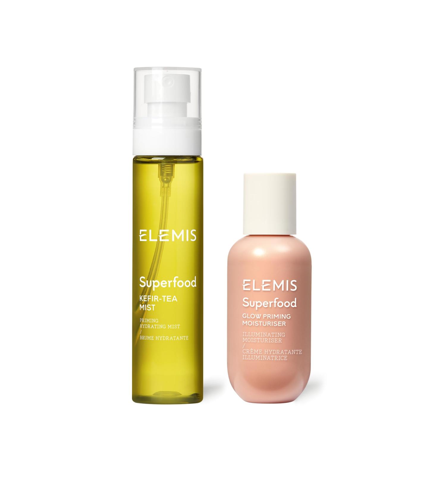 Elemis Superfood Glow Amit Hydratrizer 60 ml avec superaliment Kefir-Tea Mist 100 ml - Buy Online on GoSupps.com