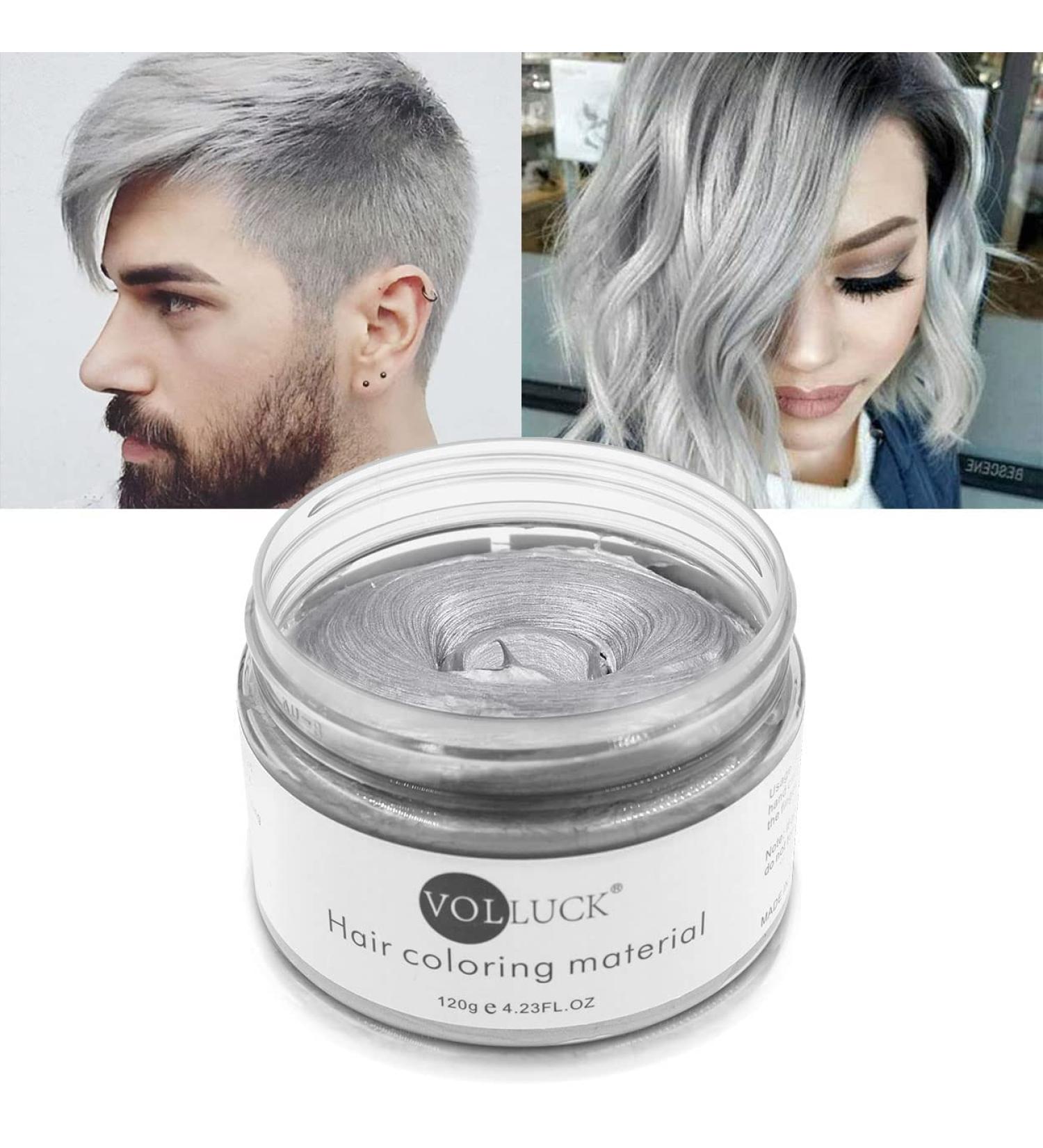 Silver Gray Hair Color Wax - Temporary Pomade for Cosplay & Halloween | 4.23 oz - Buy Online on GoSupps.com