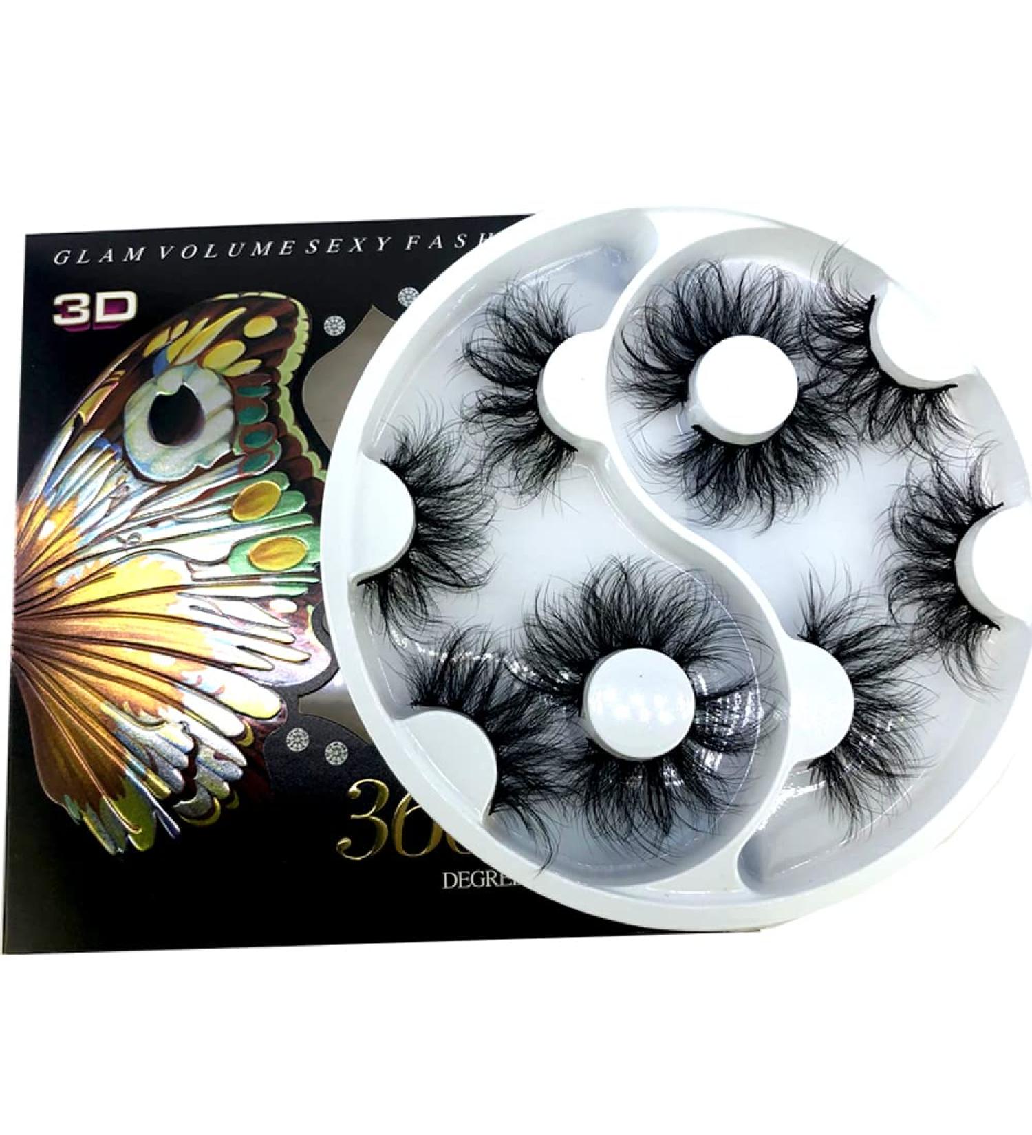 HBZGTLAD 2021 25mm 3D Faux Mink Eyelashes - 5 Pairs Handmade Long Thick Eye Lashes for Beautiful Makeup - Buy Online on GoSupps.com