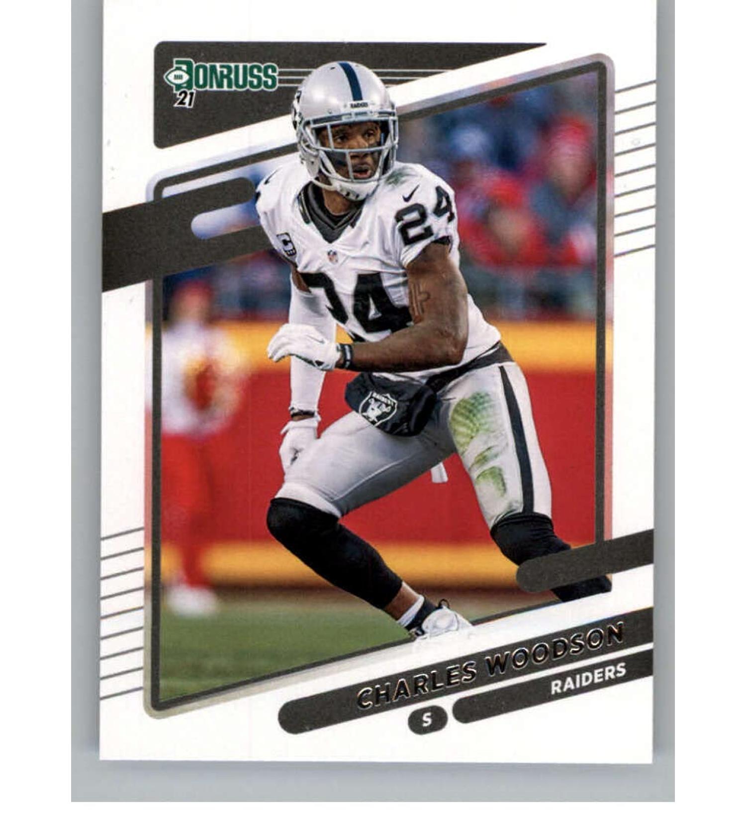 2021 Donruss #91 Charles Woodson Oakland Raiders NFL Football Card NM-MT