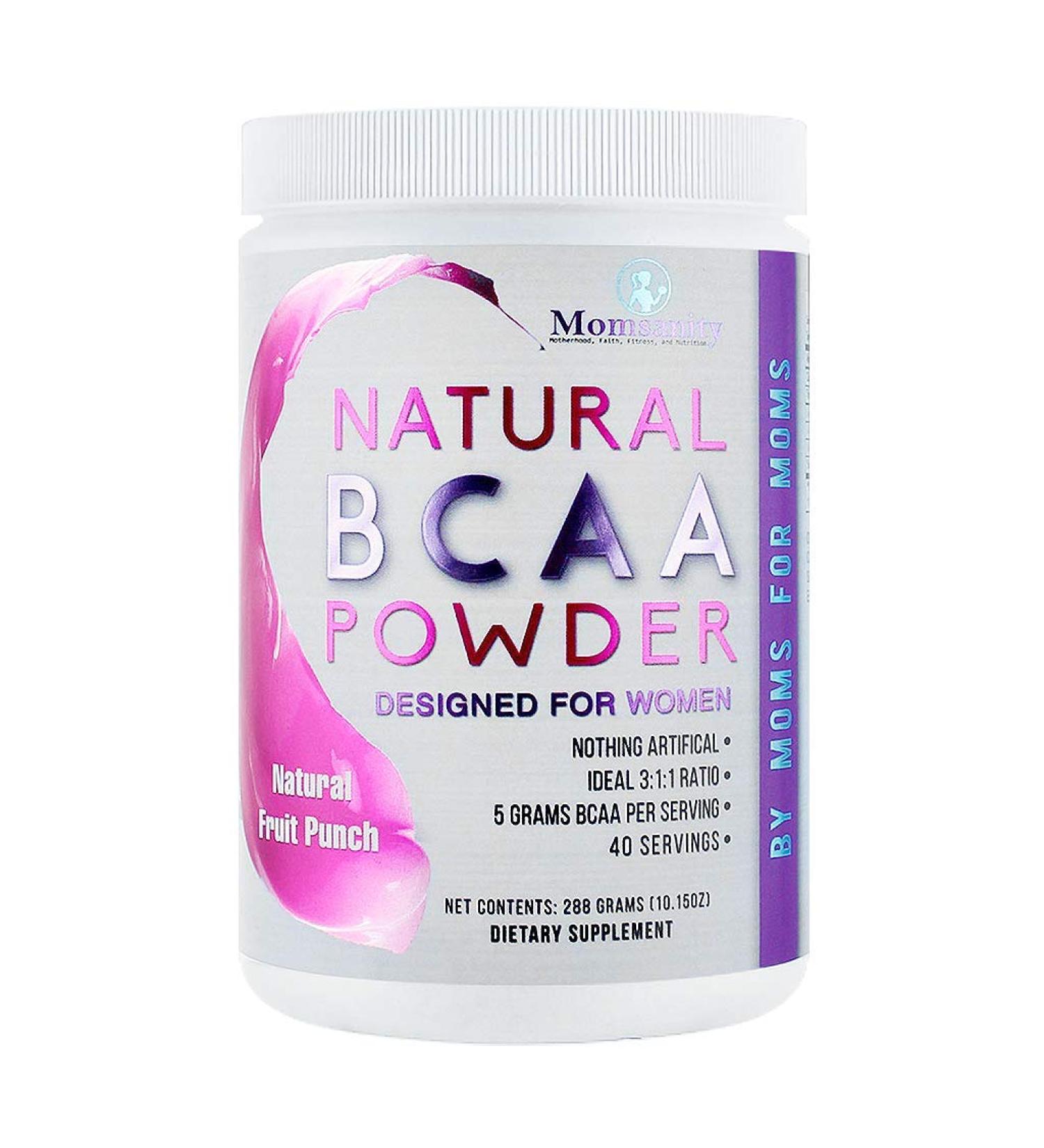 BCAA Powder Preworkout for Women - Naturally Sweetened | 40 Servings Fruit Punch + Recipe Guide PDF - Buy Online on GoSupps.com