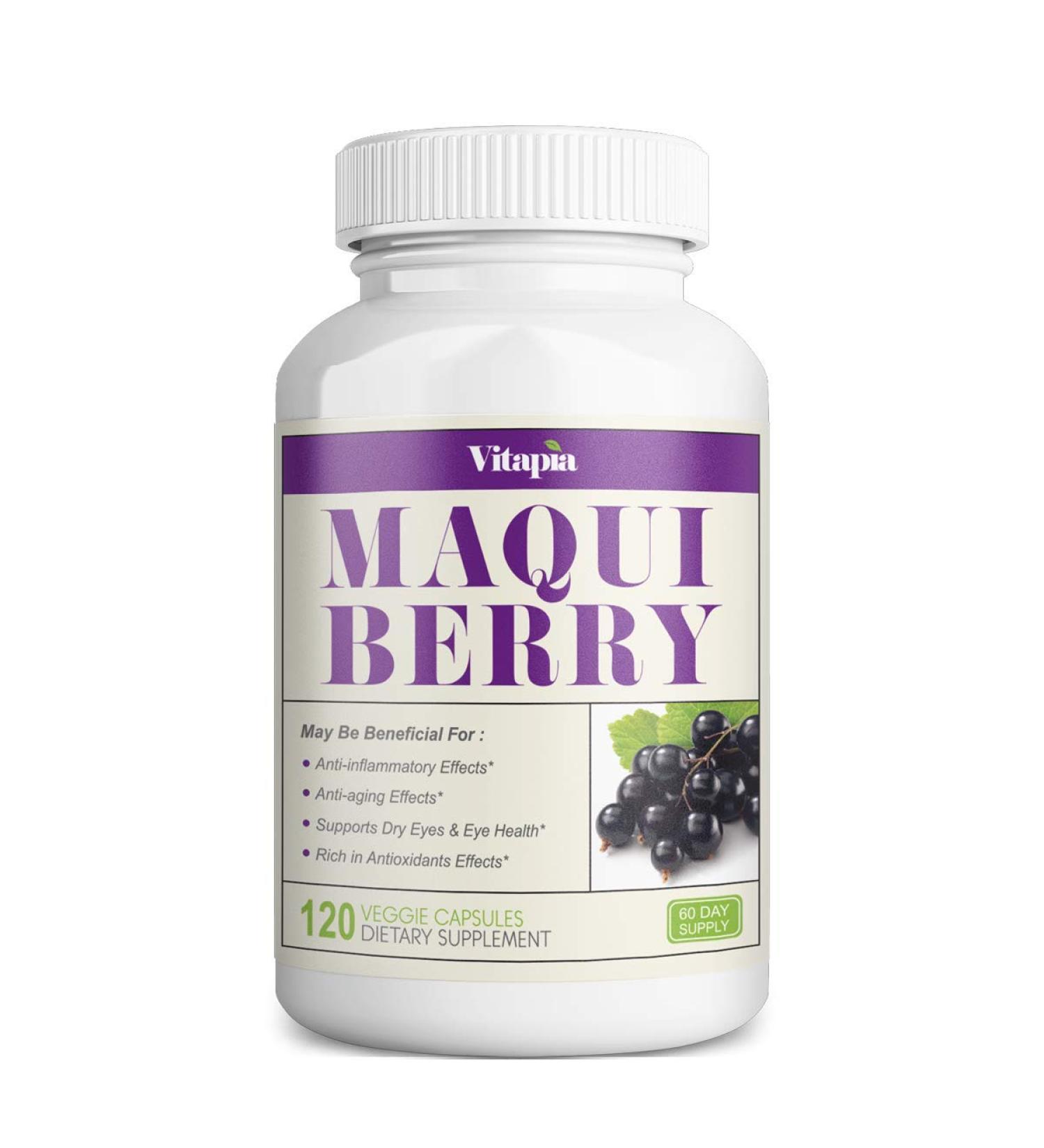 Vitapia Maqui Berry 1000mg - 120 Veggie Capsules | Vegan & Non-GMO Superfood Antioxidant for Immune Support - Buy Online on GoSupps.com