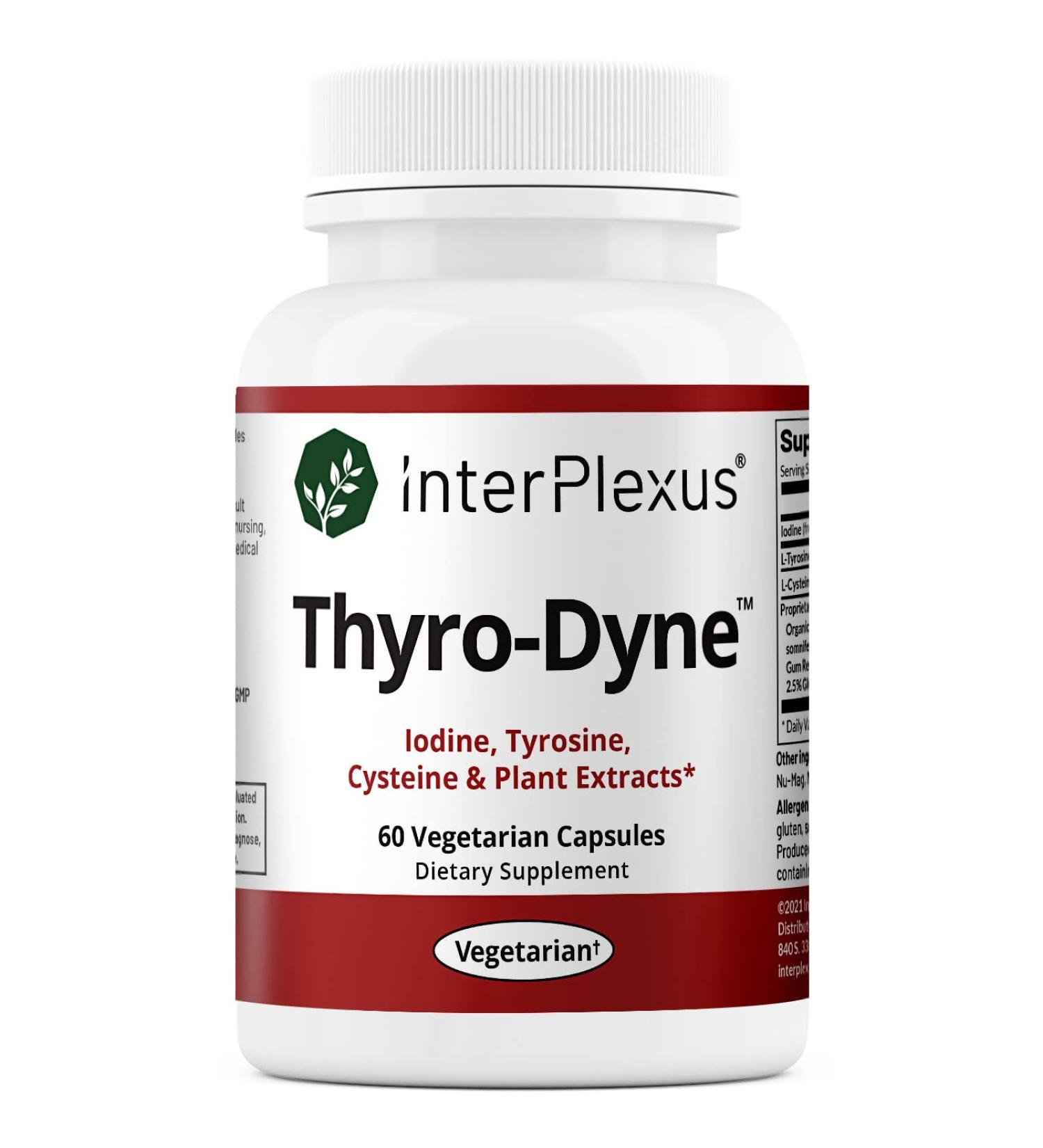 InterPlexus Thyro-Dyne 60 Capsules - Supports Thyroid Health & Energy - Buy Online on GoSupps.com