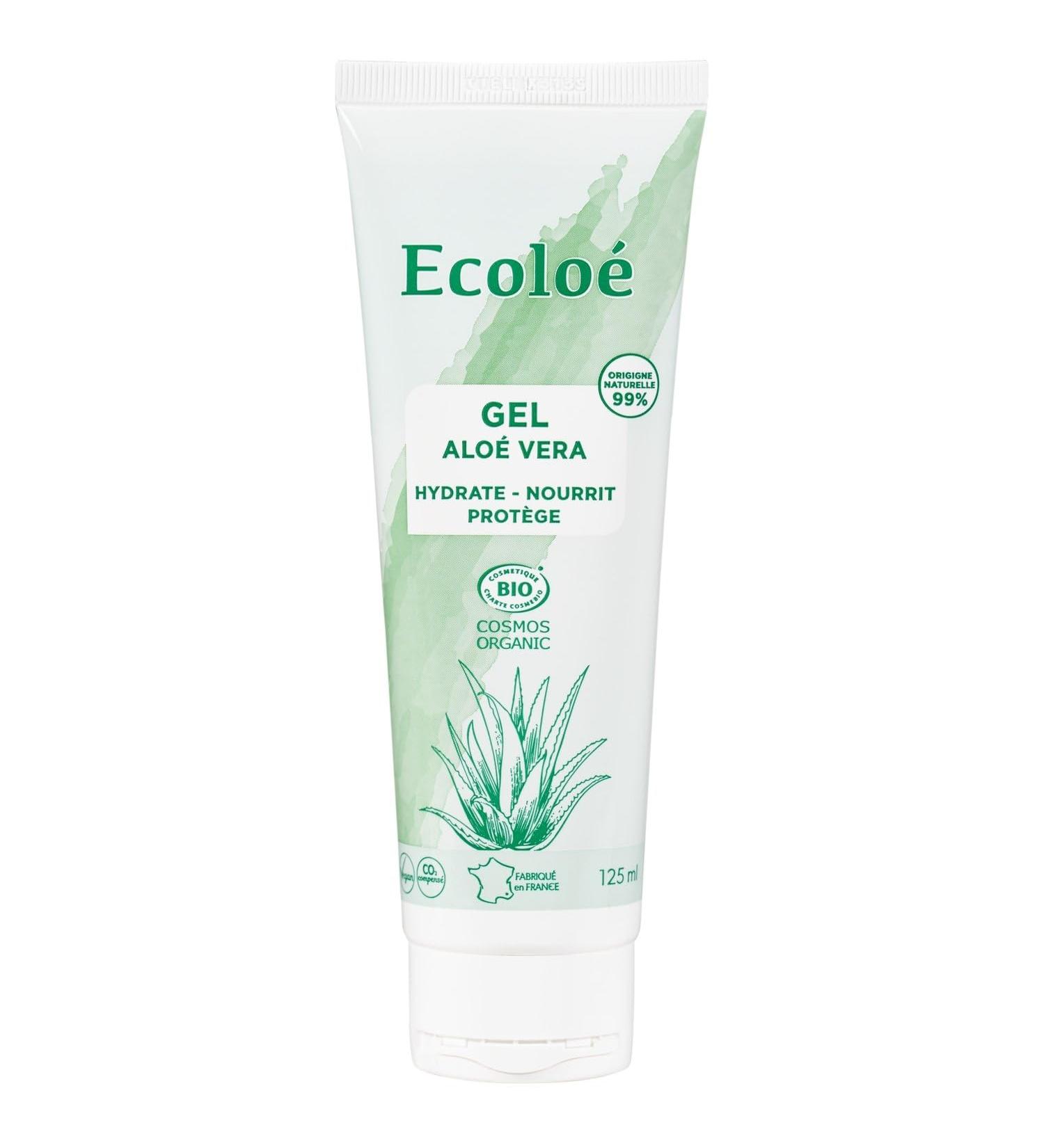 ECOLOE Gel Hydratant et Raffermissant Visage Mains & Pieds Aloe Vera Bio (Tube 125mL) - lot de 3 - Vendu par Lot