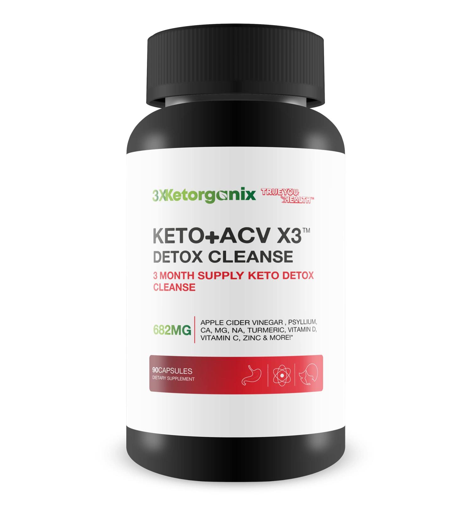 3X Ketorganix Keto+ACV Detox Cleanse - Natural Support for Immune Health & Full Body Cleanse - 3 Month Supply - Buy Online on GoSupps.com