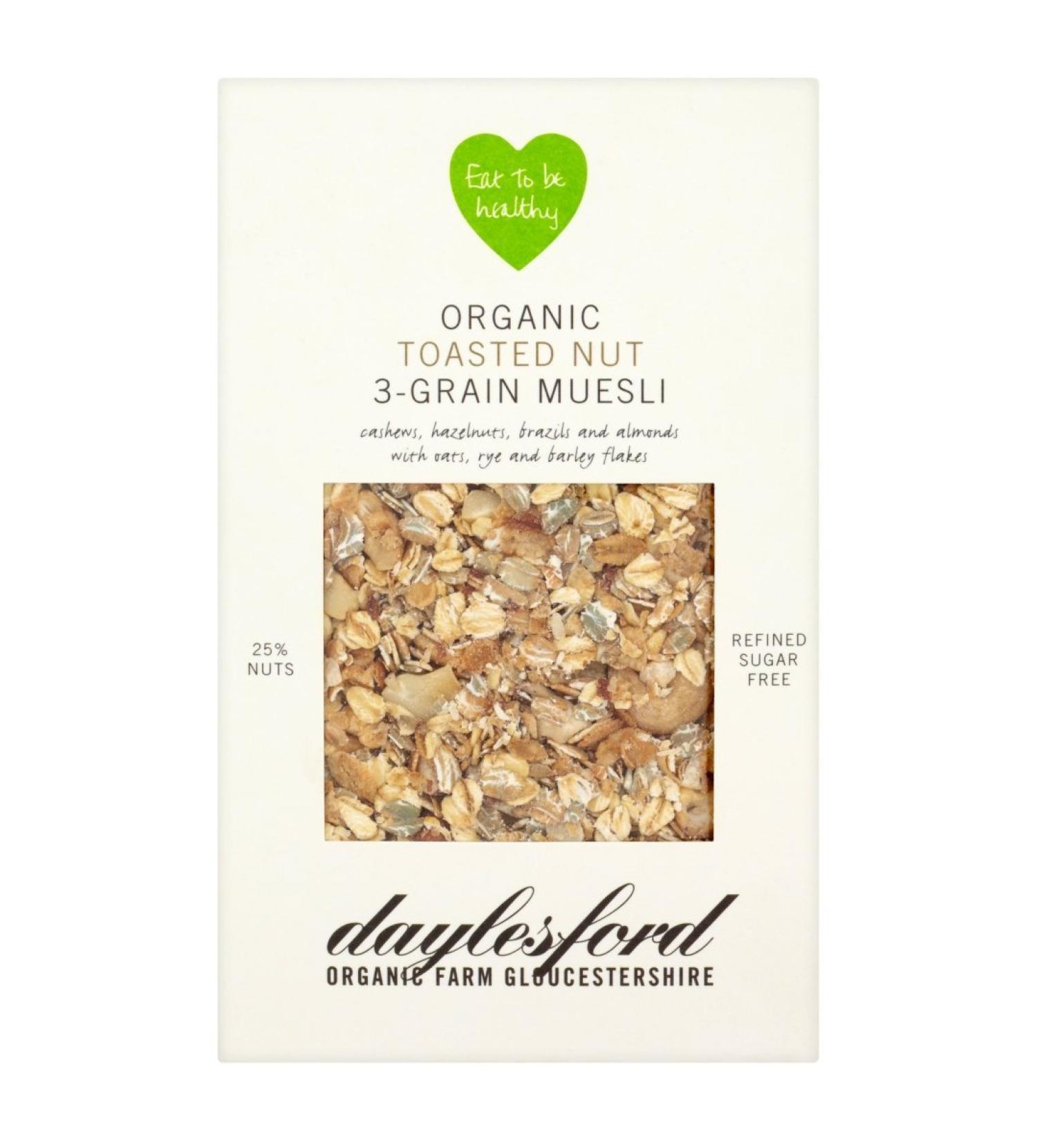 Daylesford Organic Toasted Nut 3-Grain Museli 450g